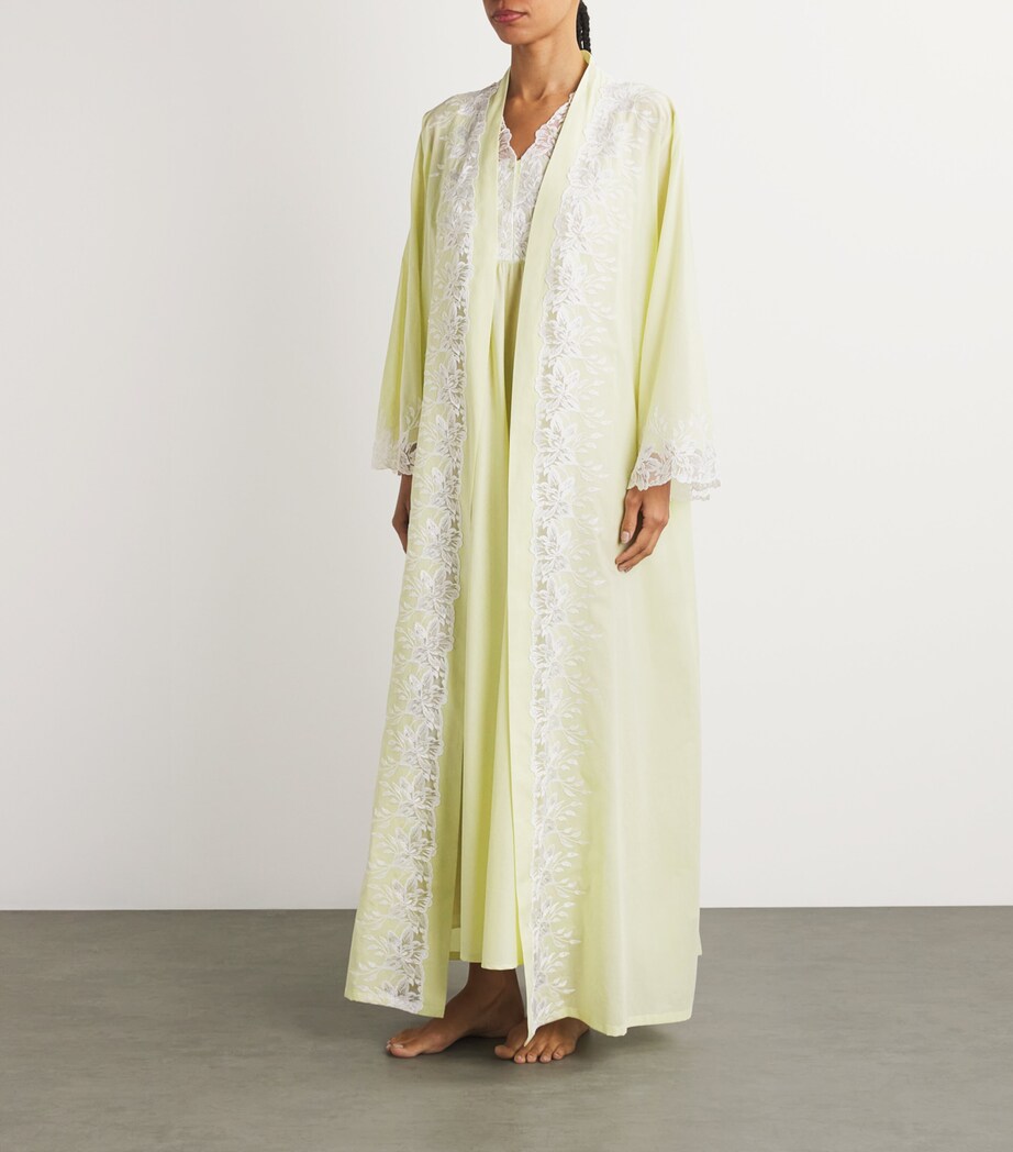 Bocan Womens Cotton Maia Robe Light Green Image 2