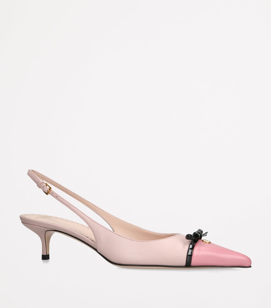 Leather Bepointy Slingback Heels 45 WHITE/COMB Image 3