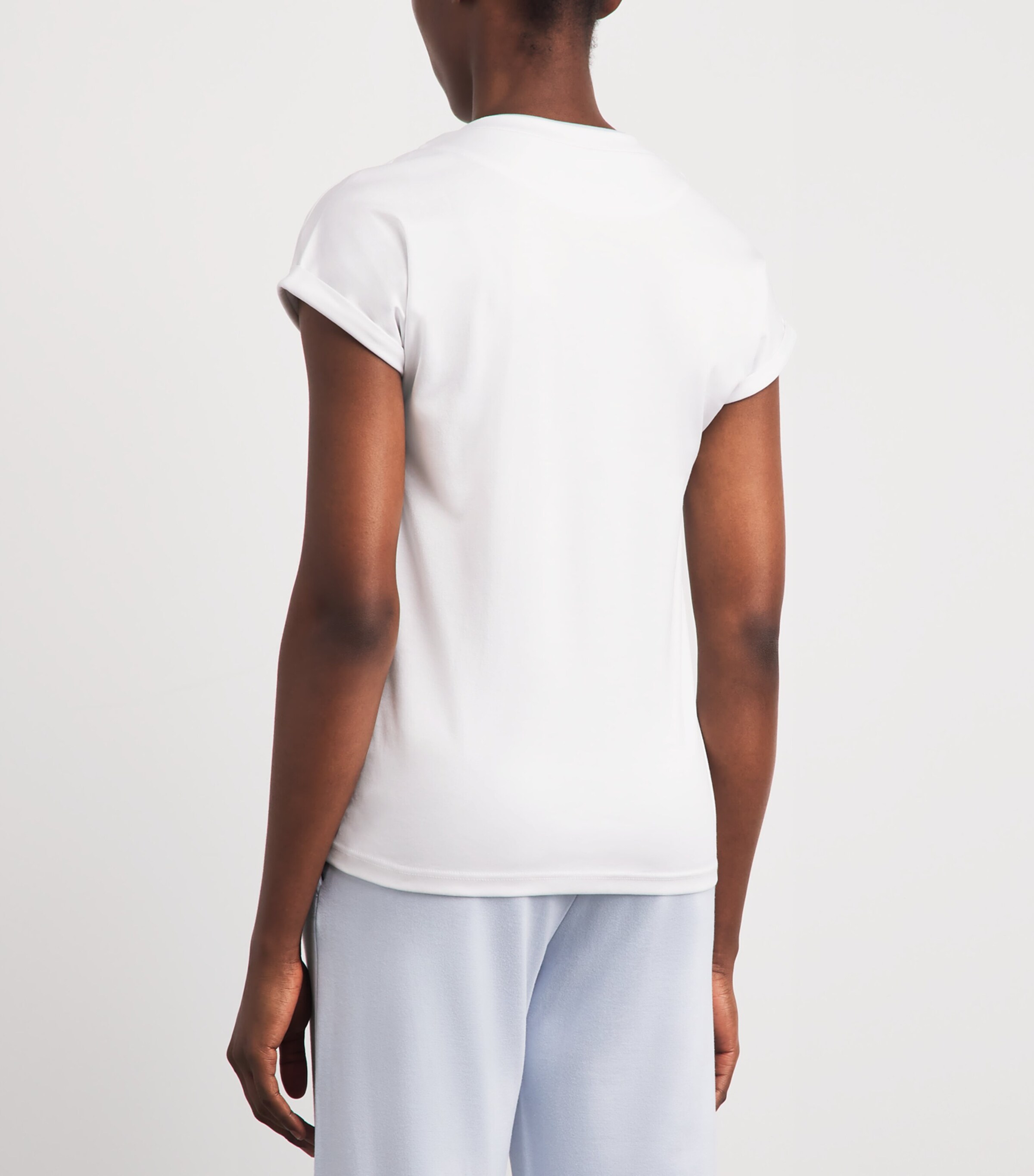 Eleventy Womens Cotton T-Shirt Bianco, Nuvola Image 5