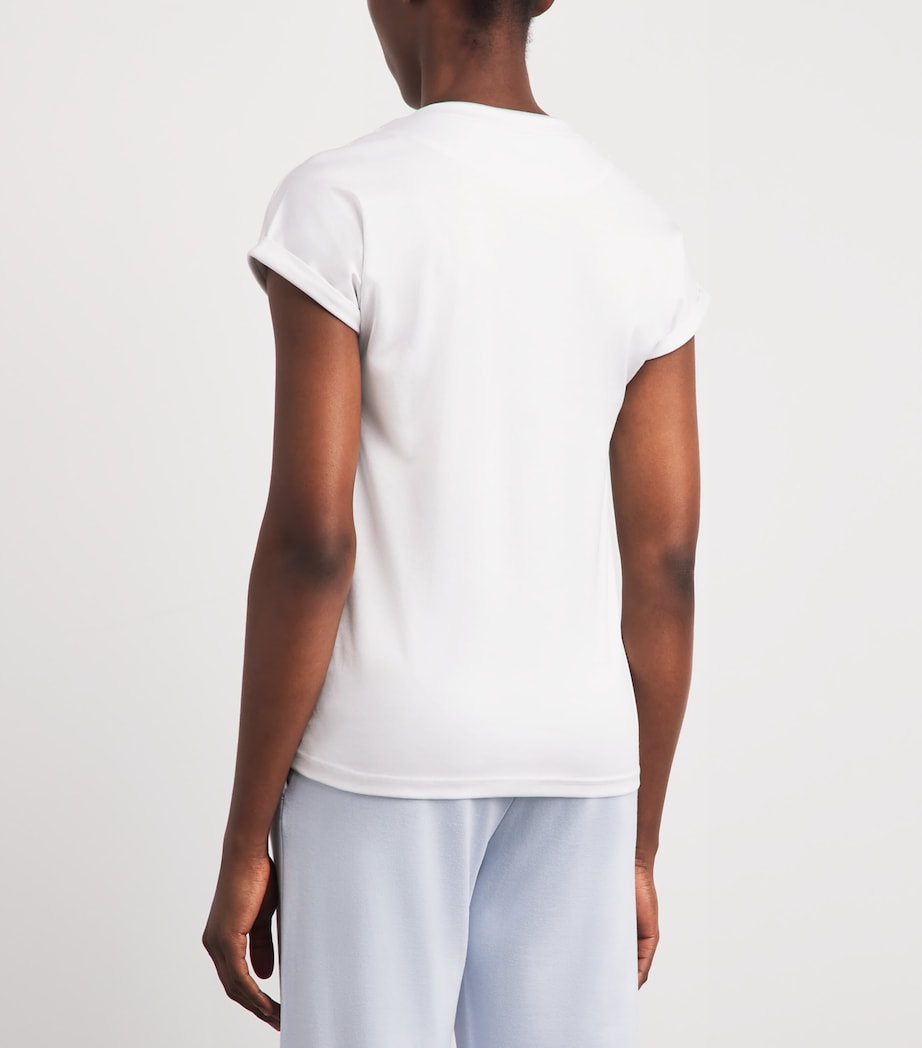Eleventy Womens Cotton T-Shirt Bianco, Nuvola Image 5