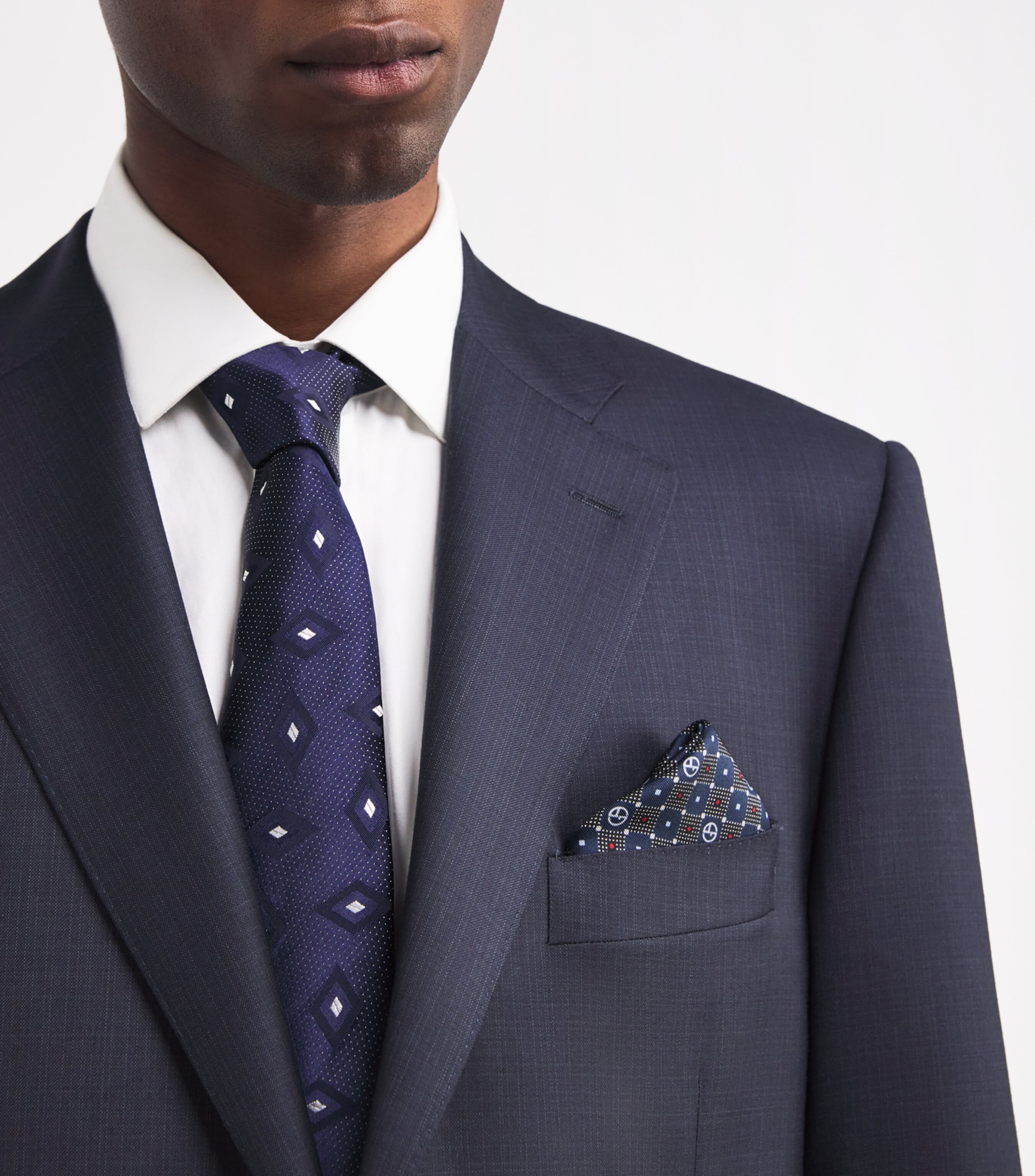 Silk Monogram Pocket Square FB064 Image 2