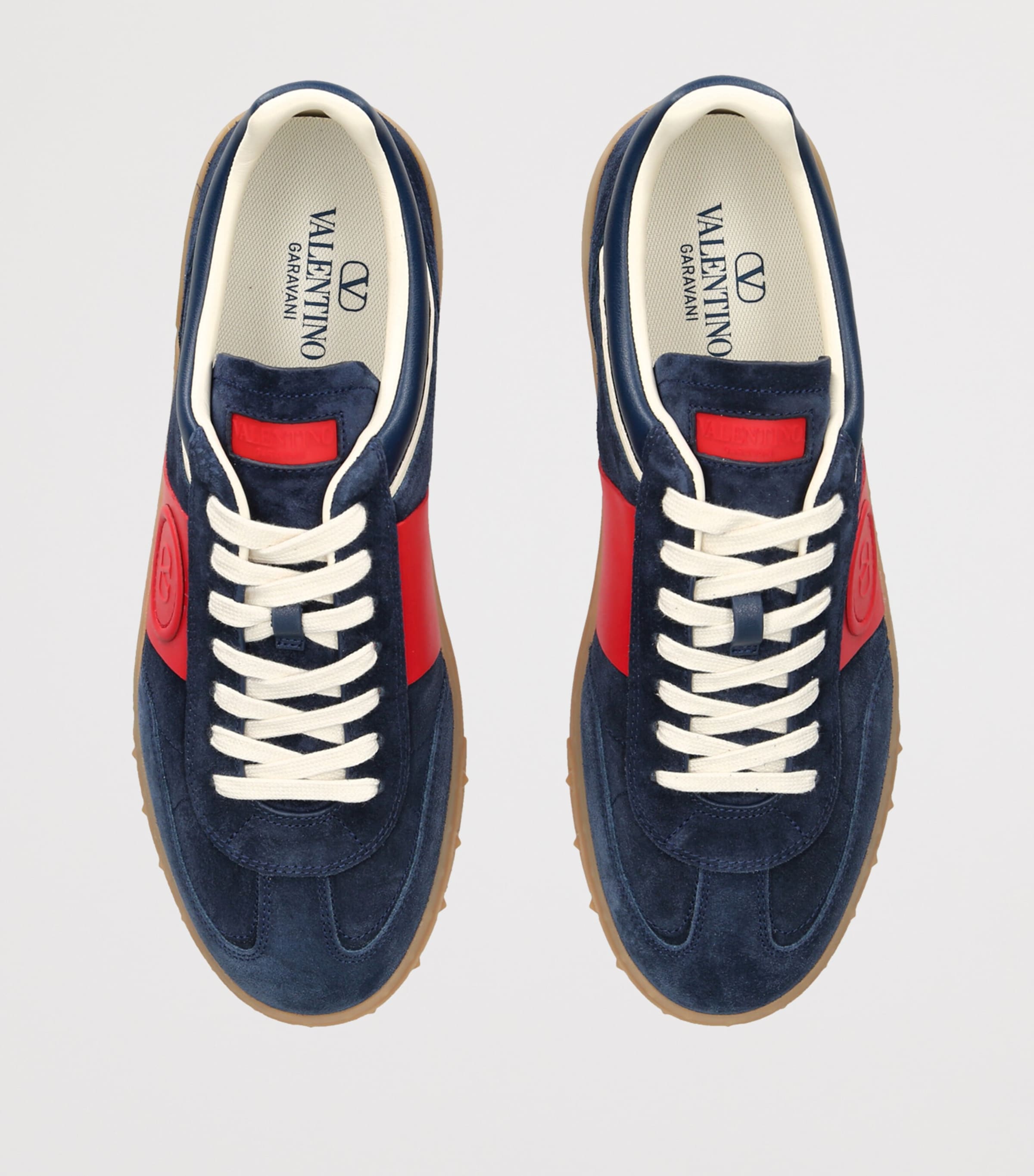 Valentino Garavani Suede Upvillage Low-Top Sneakers Blue/drk.c Image 3