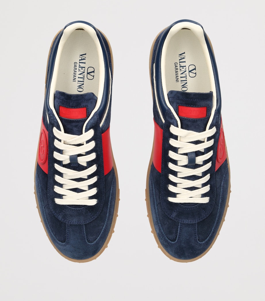Valentino Garavani Suede Upvillage Low-Top Sneakers Blue/drk.c Image 3