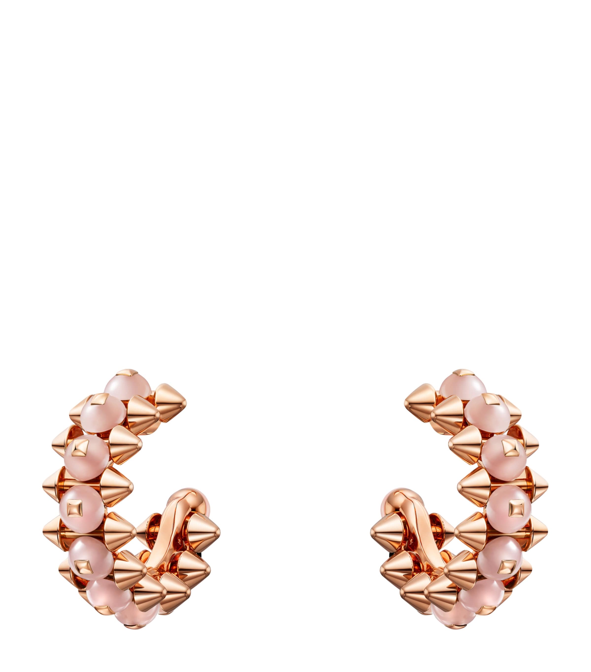 Rose Gold and Chalcedony Clash de Cartier Hoop Earrings