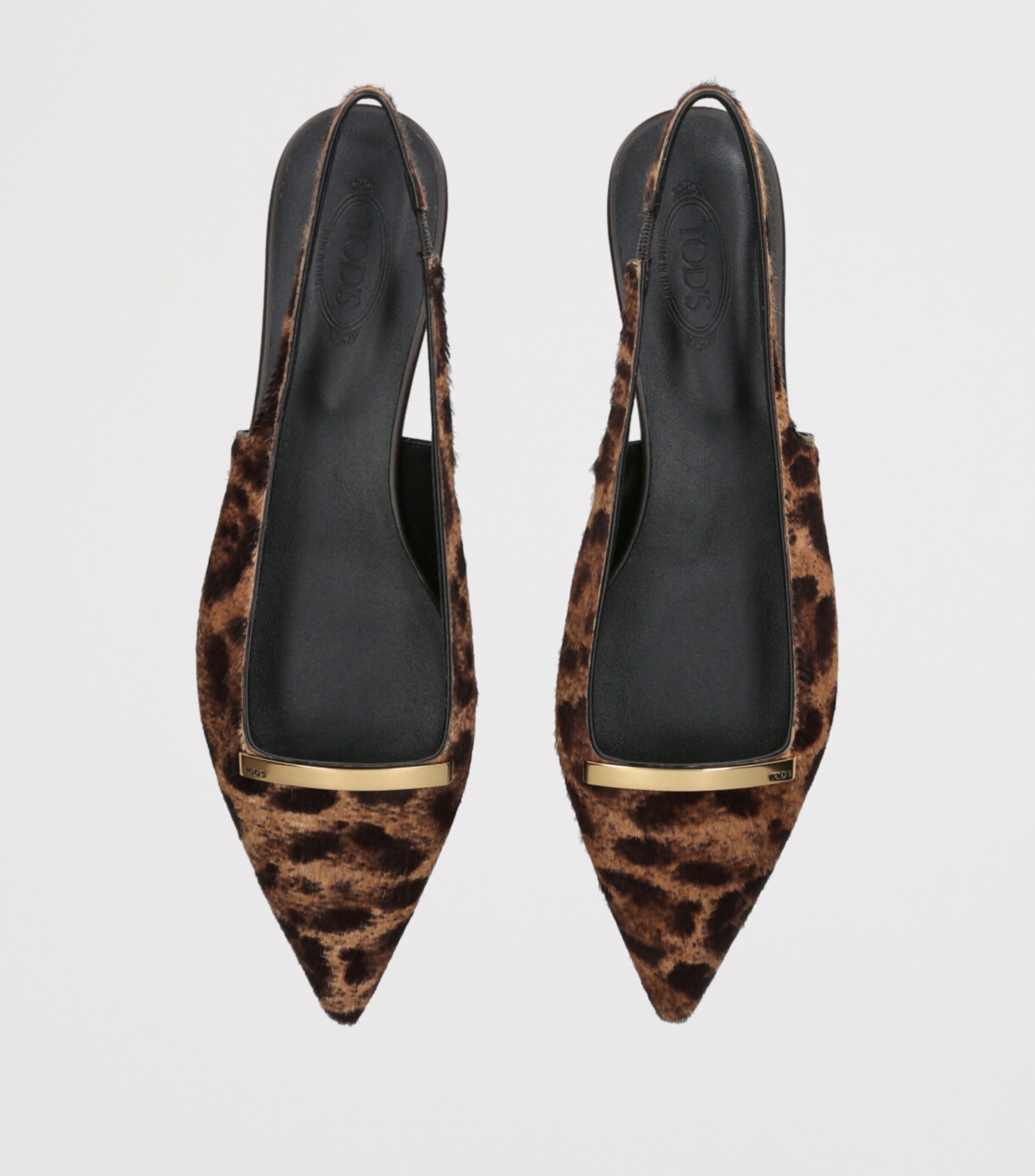 Tod's Pony Fur Barretta Cuoio Slingbacks Dk.brn Com Image 4