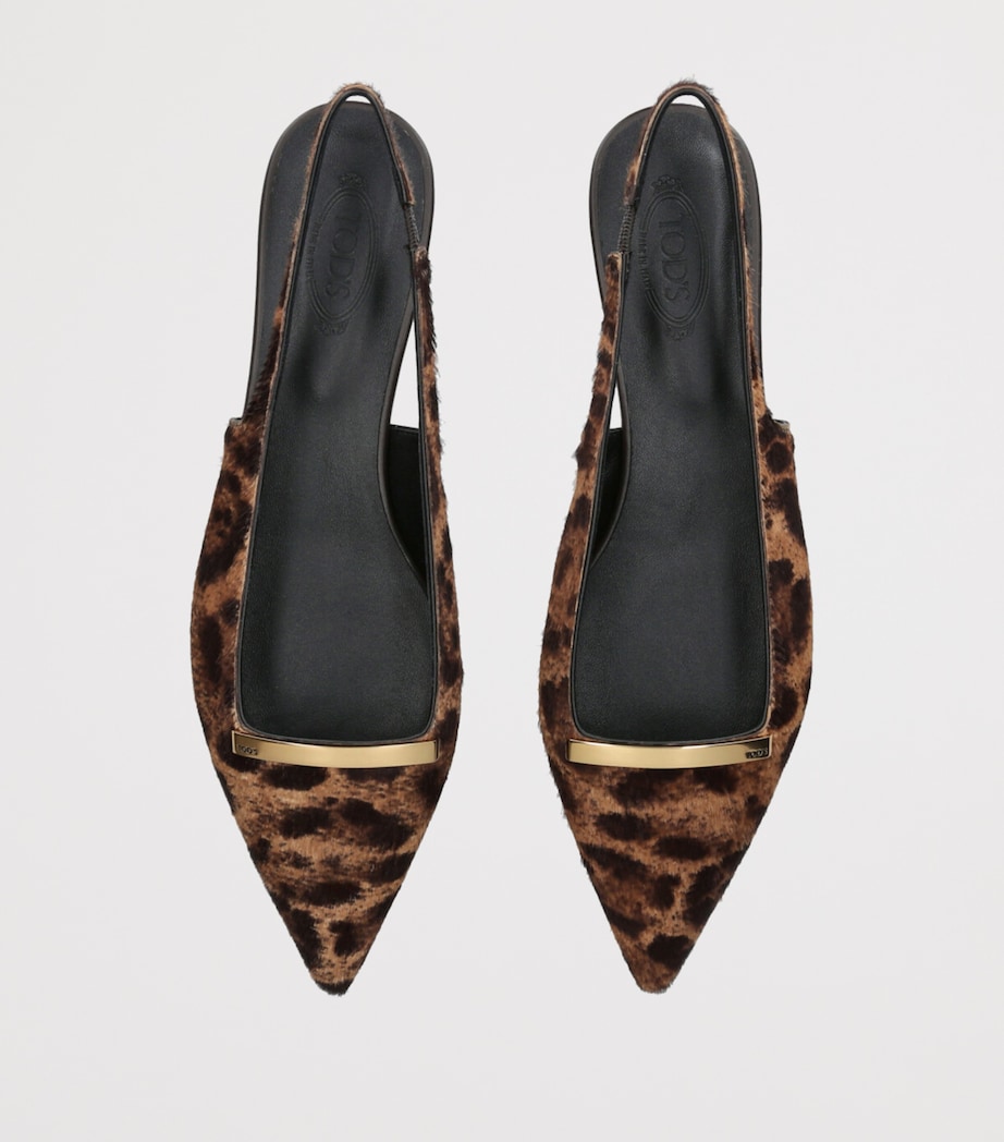 Pony Fur Barretta Cuoio Slingbacks DK.BRN COM Image 4