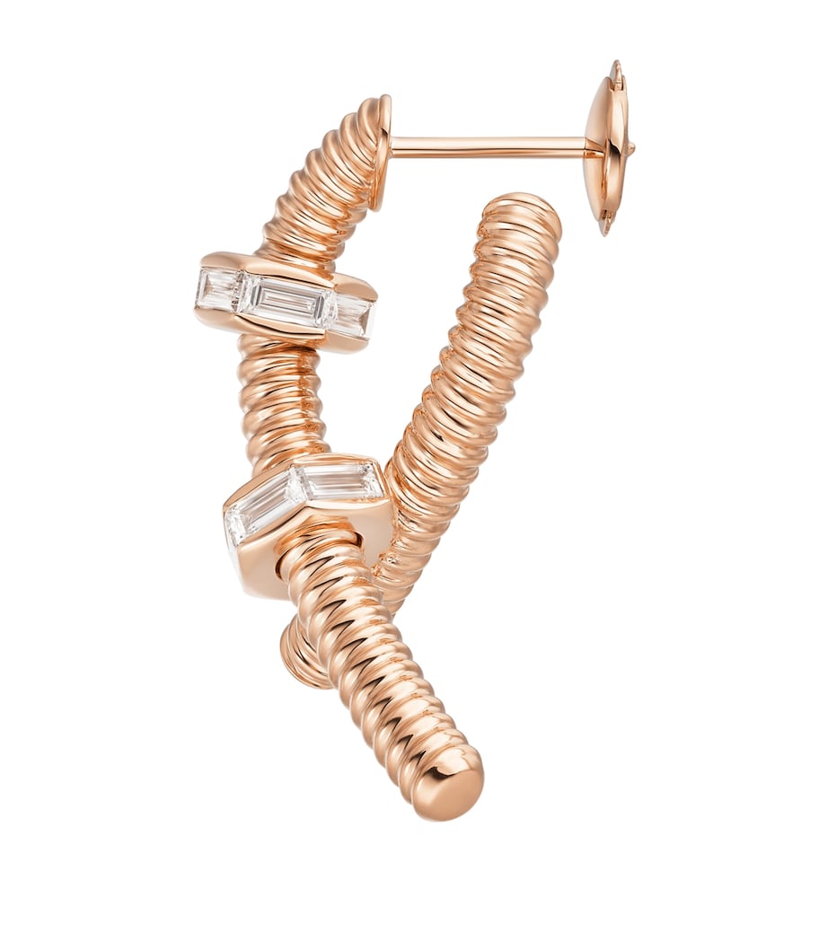 Rose Gold and Diamond Écrou de Cartier Single Earring WHITE Image 2