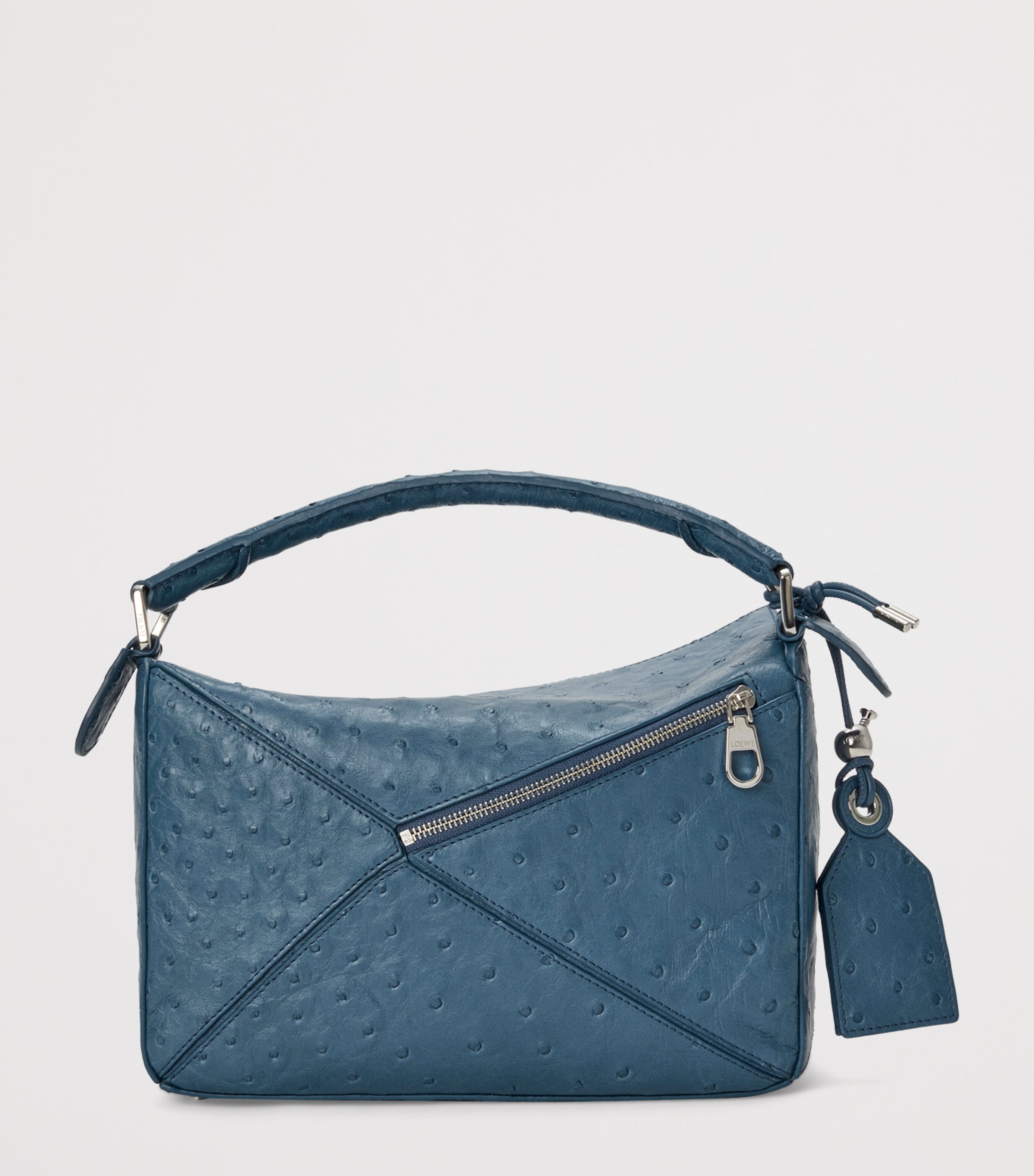 Small Leather Puzzle Top-Handle Bag DENIM Image 5