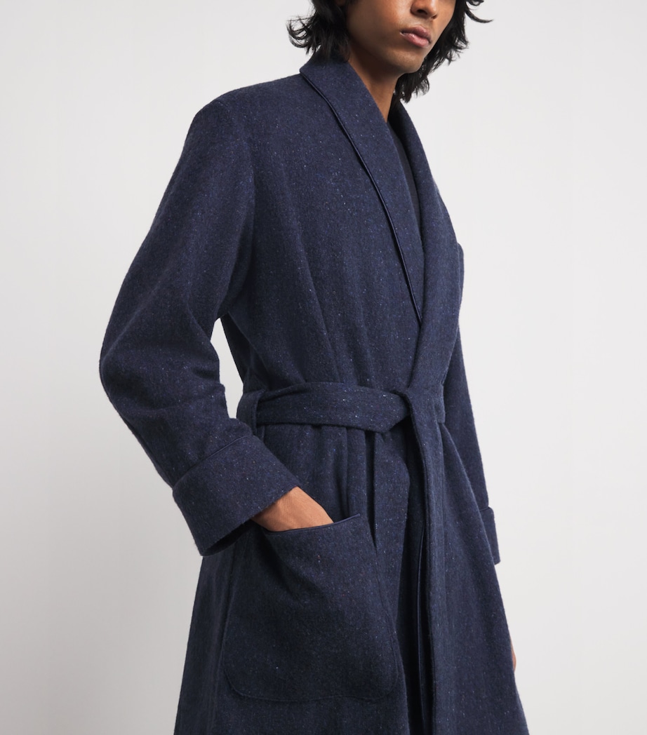 Cashmere Donegal Robe (Medium) RU7383 NAVY DONEGAL Image 6