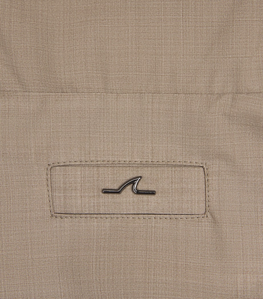 Paul & Shark Mens Wool-Silk Bomber Jacket Beige Image 6