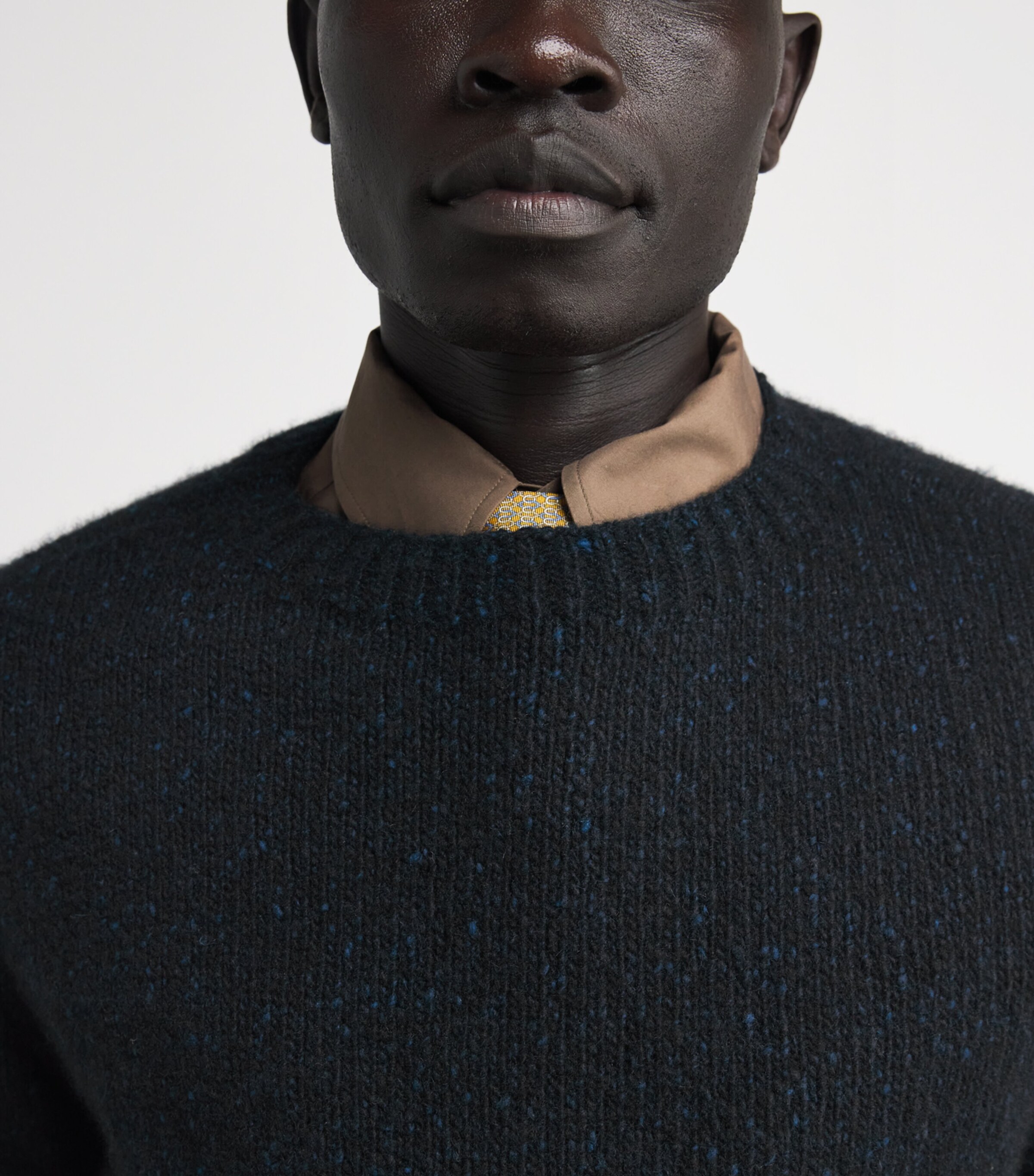 Cashmere Specked Sweater TOP NAVY BLACK Image 6