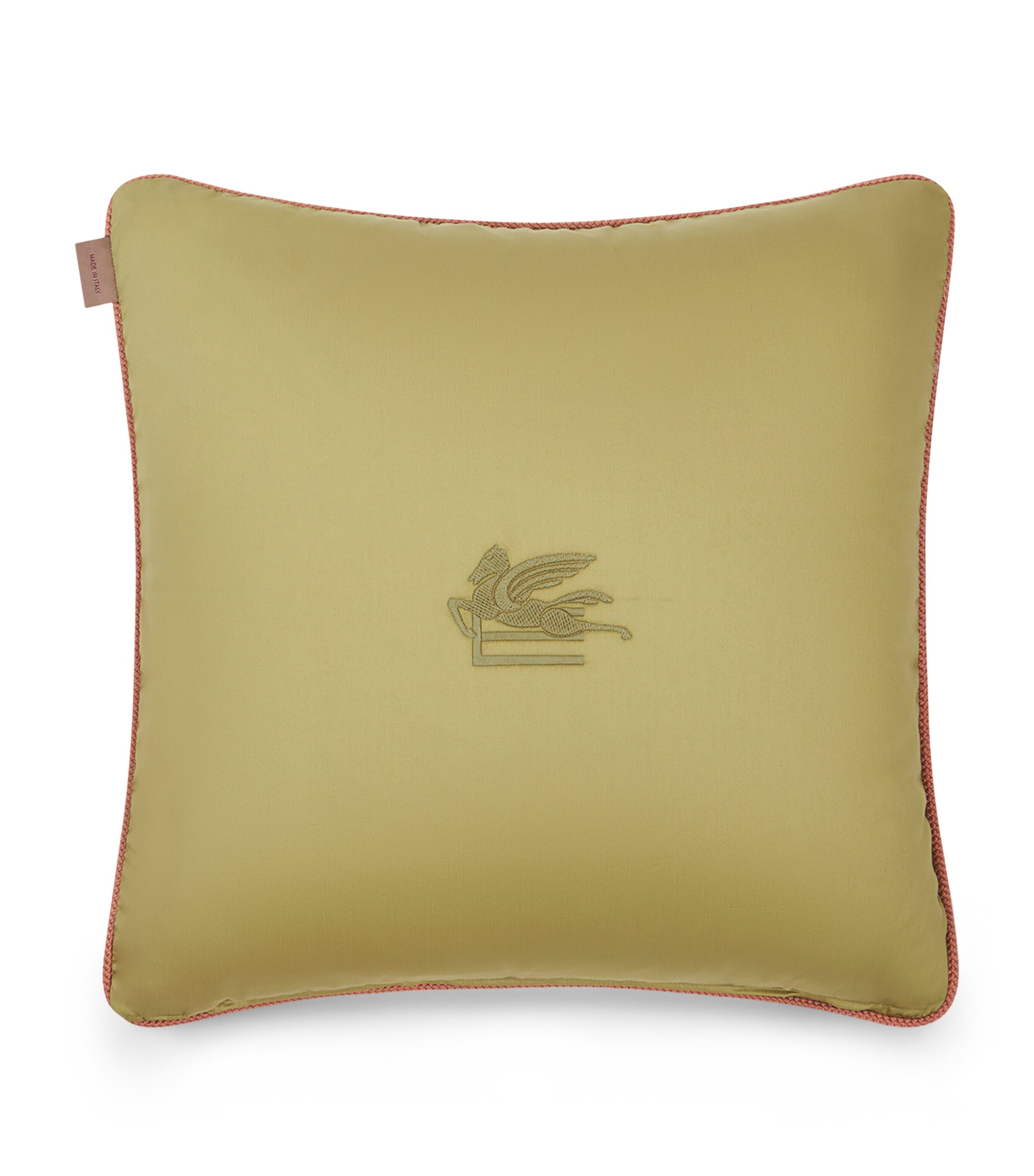 Etro Cotton Chain Embroidered Cushion (45cm x 45cm) Pink Image 2