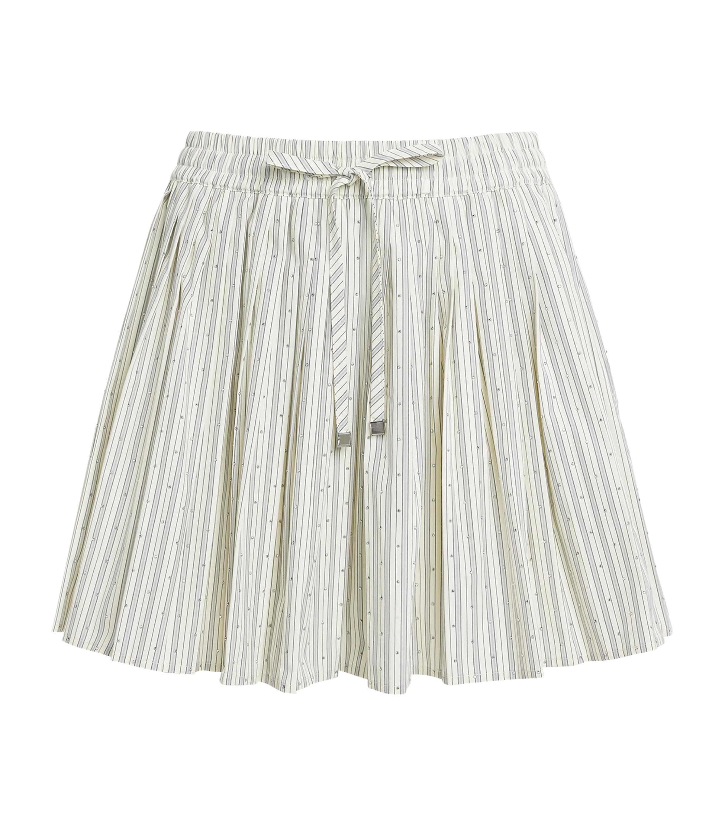 Embellished Stripe Mini Skirt ECRU Image 1