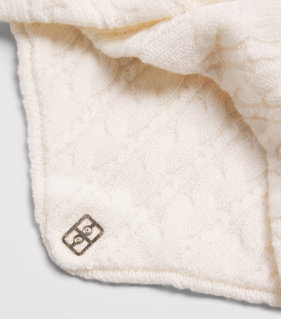 Wool-Cashmere Cable-Knit Neckerchief ECRU Image 4