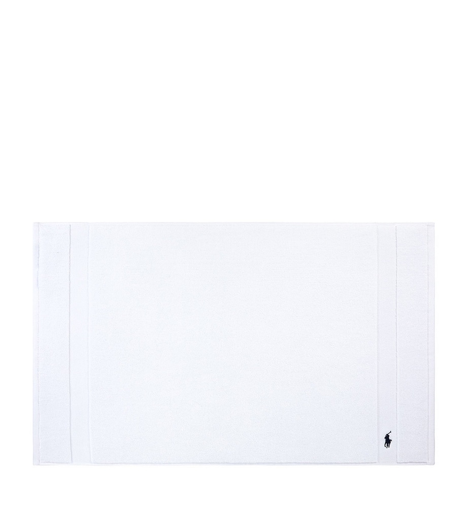 Polo Player Bath Mat (55cm x 90cm) WHITE Image 1