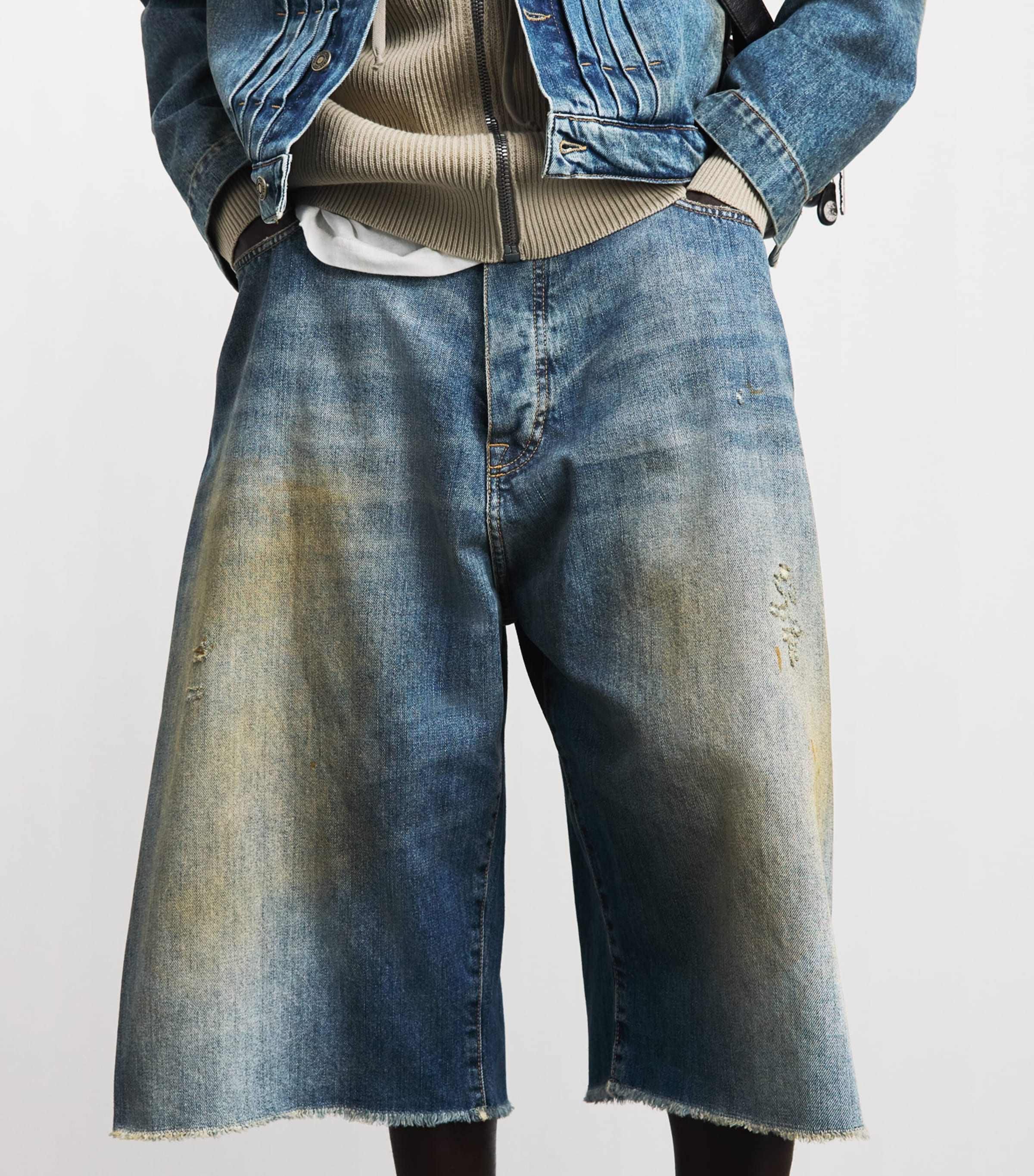 424 Mens Oversized Big Daddy Denim Shorts Jap Image 3