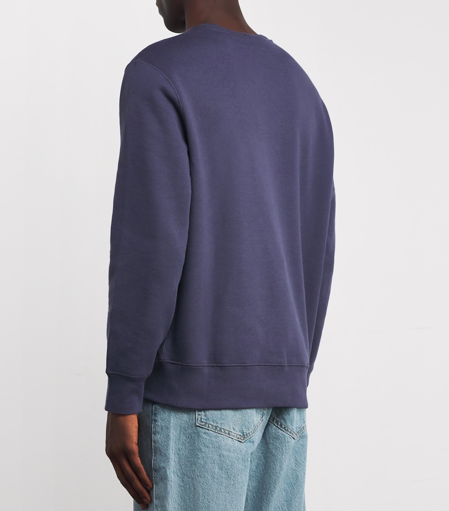 Cotton-Blend Heritage Polo Bear Sweatshirt BLUE Image 4