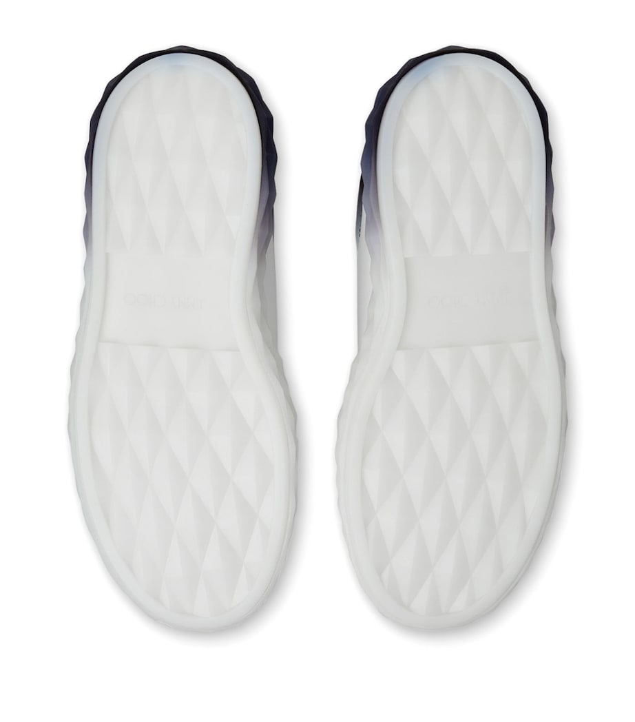 Diamond Maxi Leather Sneakers V WHITE/BLACK MIX Image 6