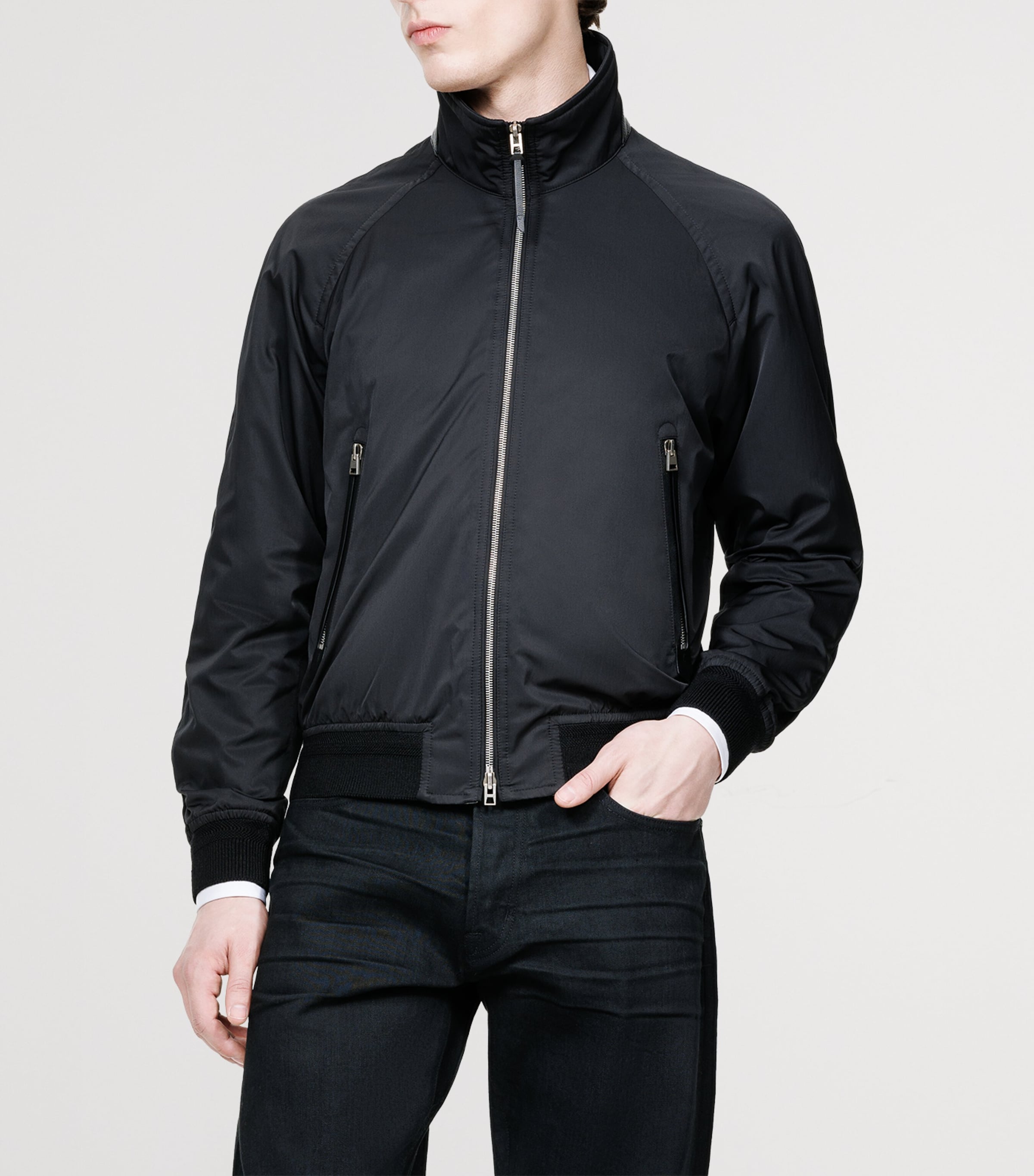 Tom Ford Technical Bomber Jacket In Blue