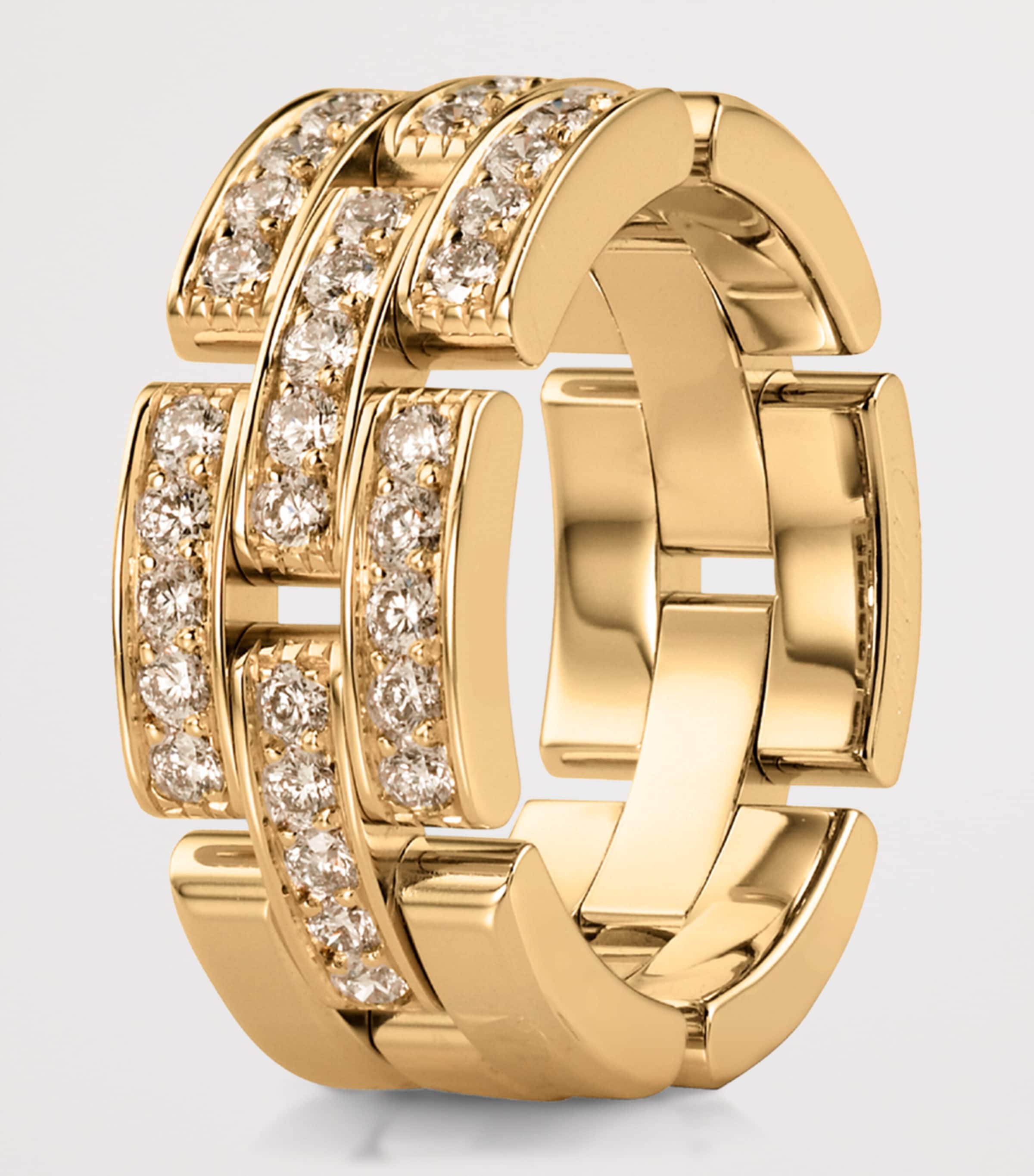 Cartier Yellow Gold and Diamond Maillon Panthère Ring Image 4