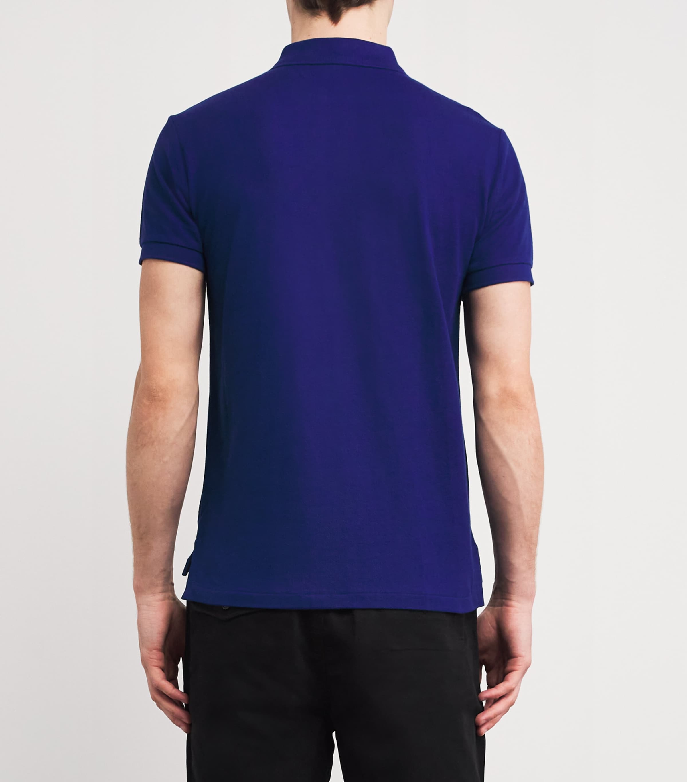 Cotton Mesh Slim-Fit Polo Shirt FALL ROYAL Image 4