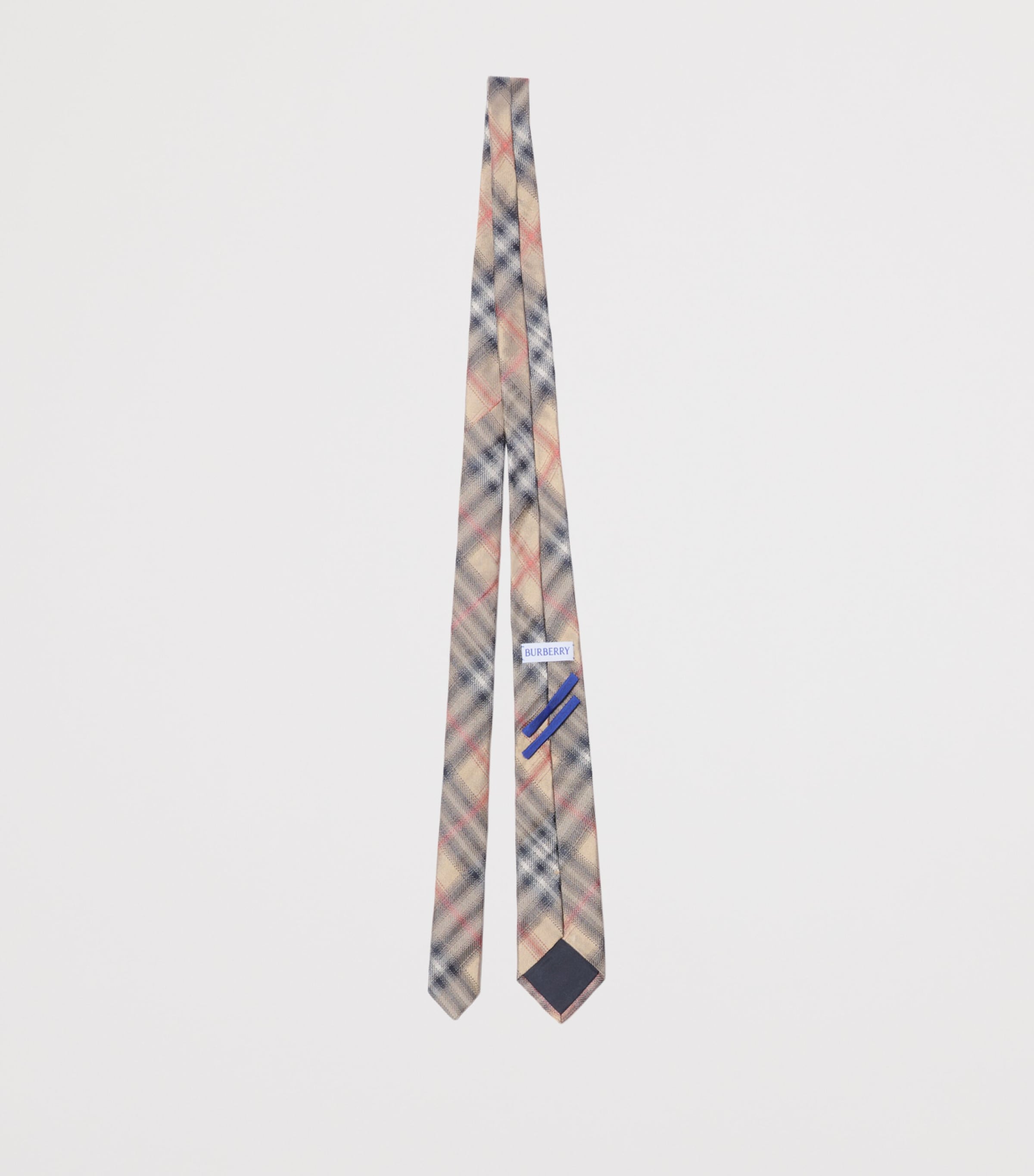 Silk Check Tie SAND IP CHECK Image 2