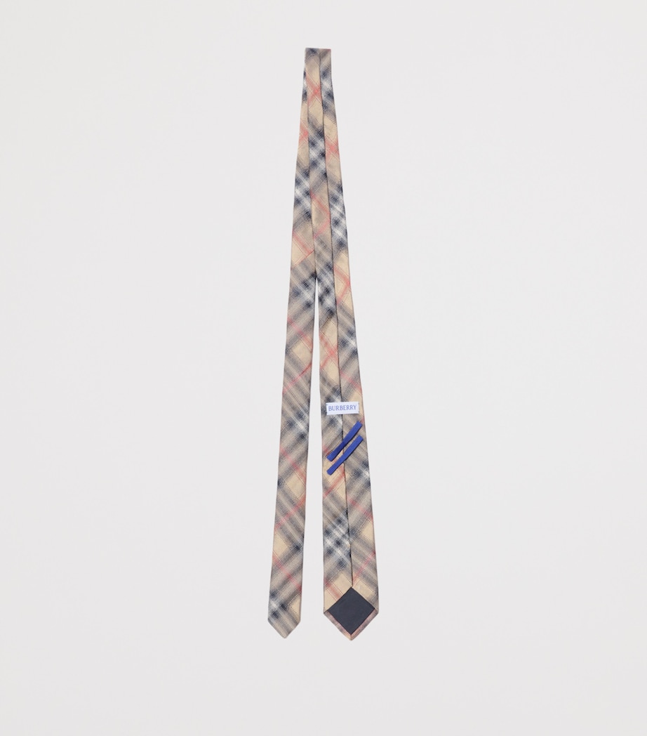 Silk Check Tie SAND IP CHECK Image 2