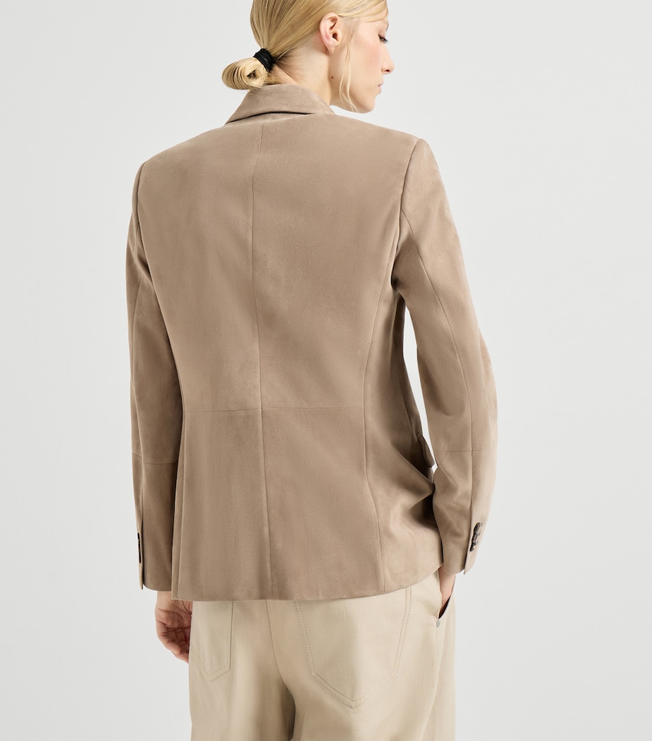 Suede Monili-Detail Blazer C4191 Image 3