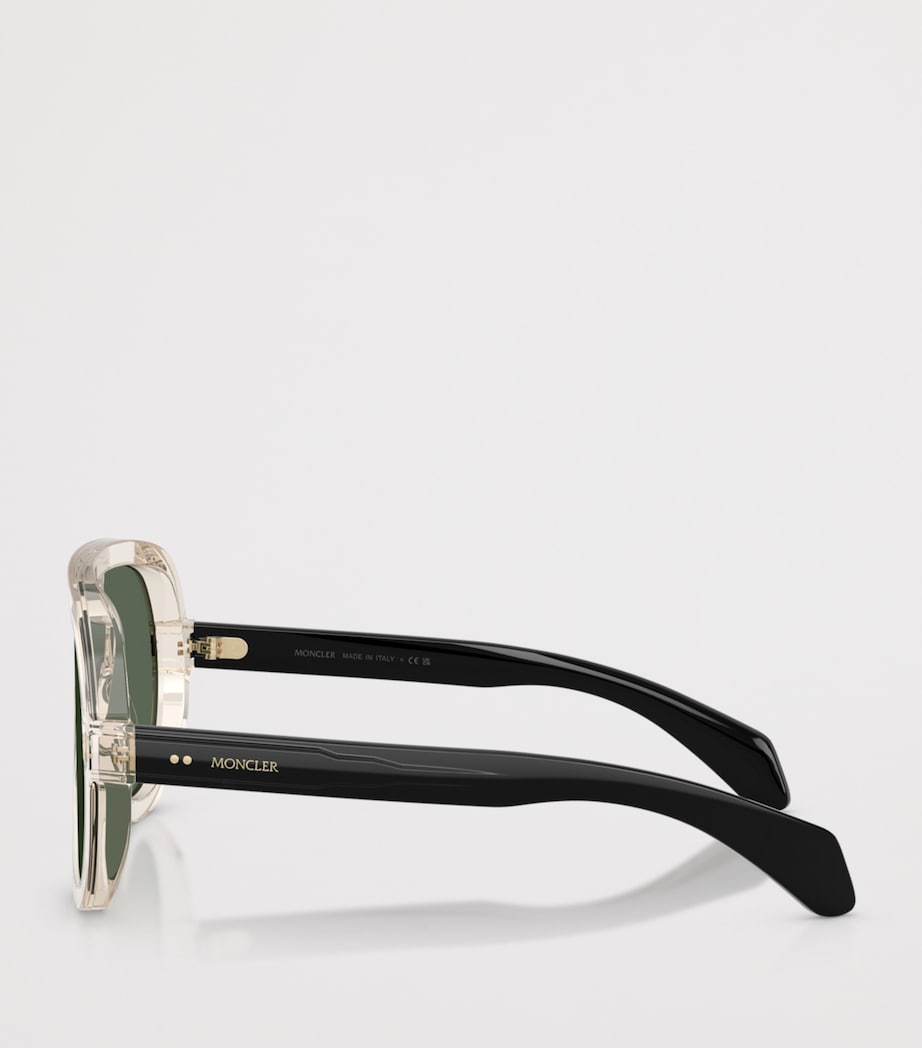 Moncler Sunsette Pilot Sunglasses White Image 3