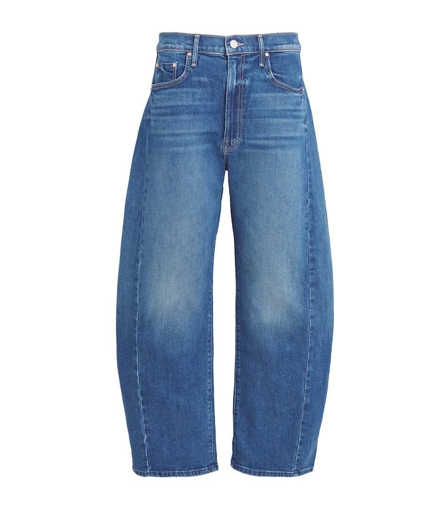 MOTHER Womens The Full Pipe Flood Barrel Jeans It's A Small World Image 1
