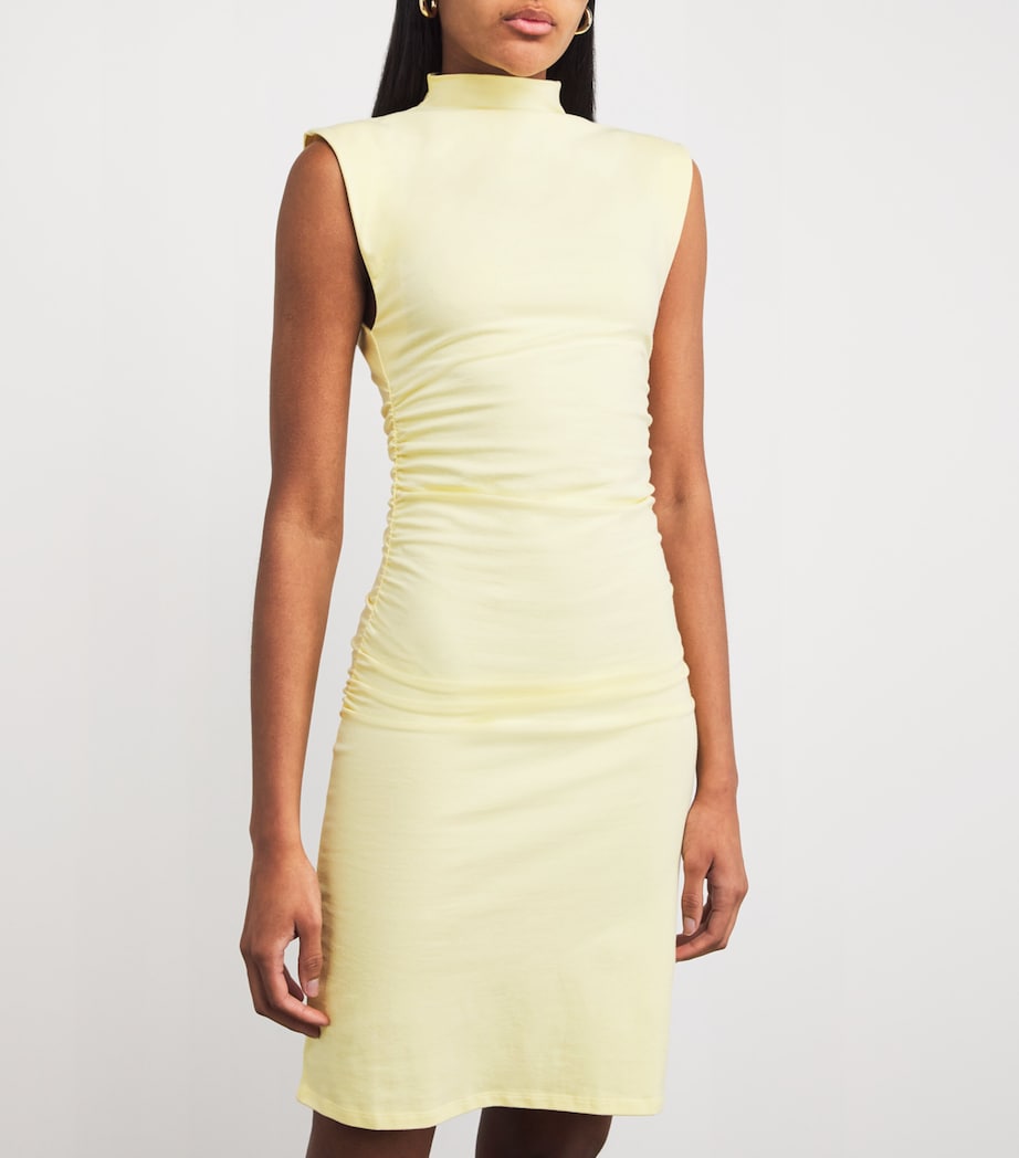 Jersey High-Neck Mini Dress 003LEMON Image 4