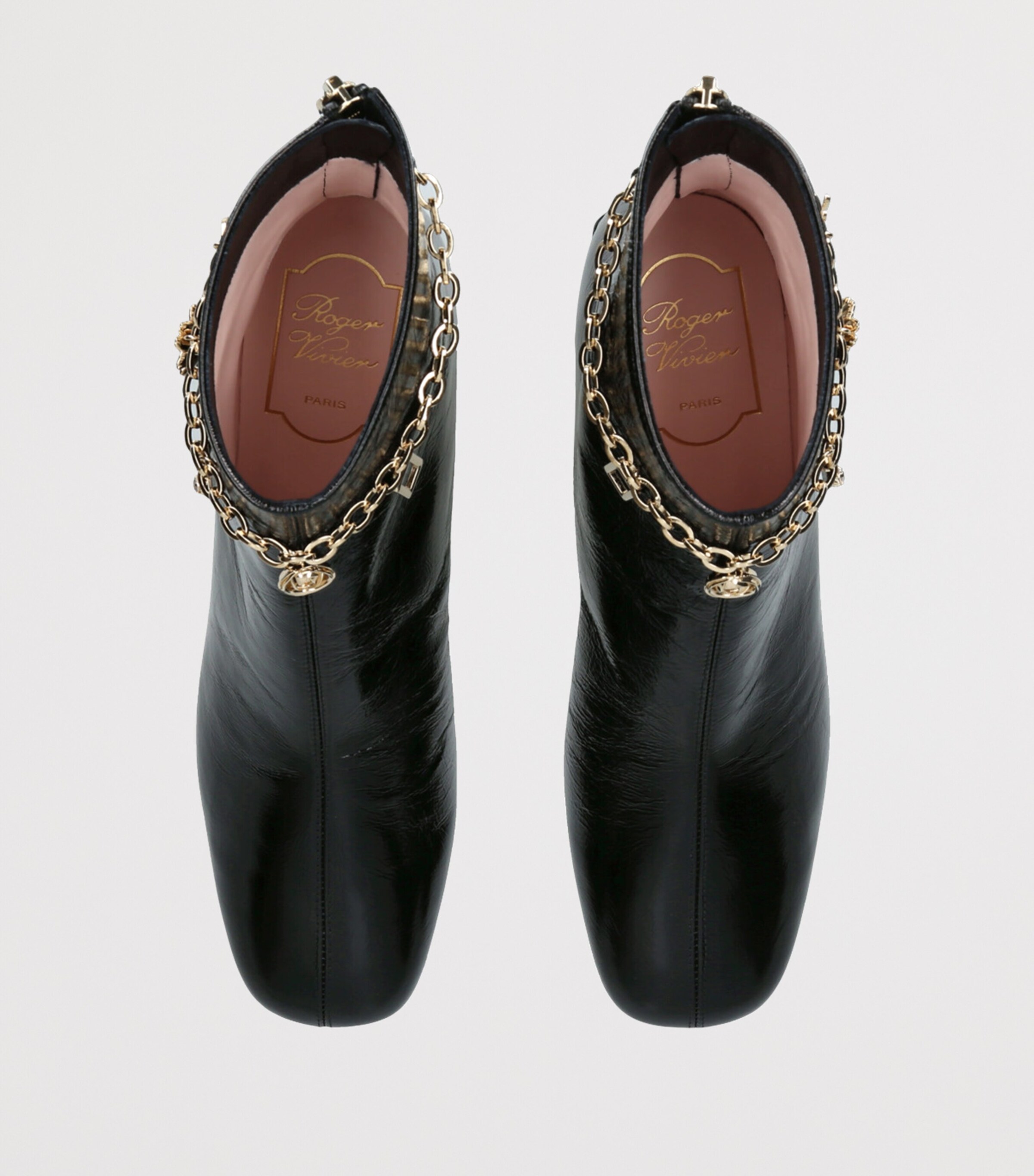 Patent Leather Trés Vivier Ankle Boots 45 BLACK Image 4