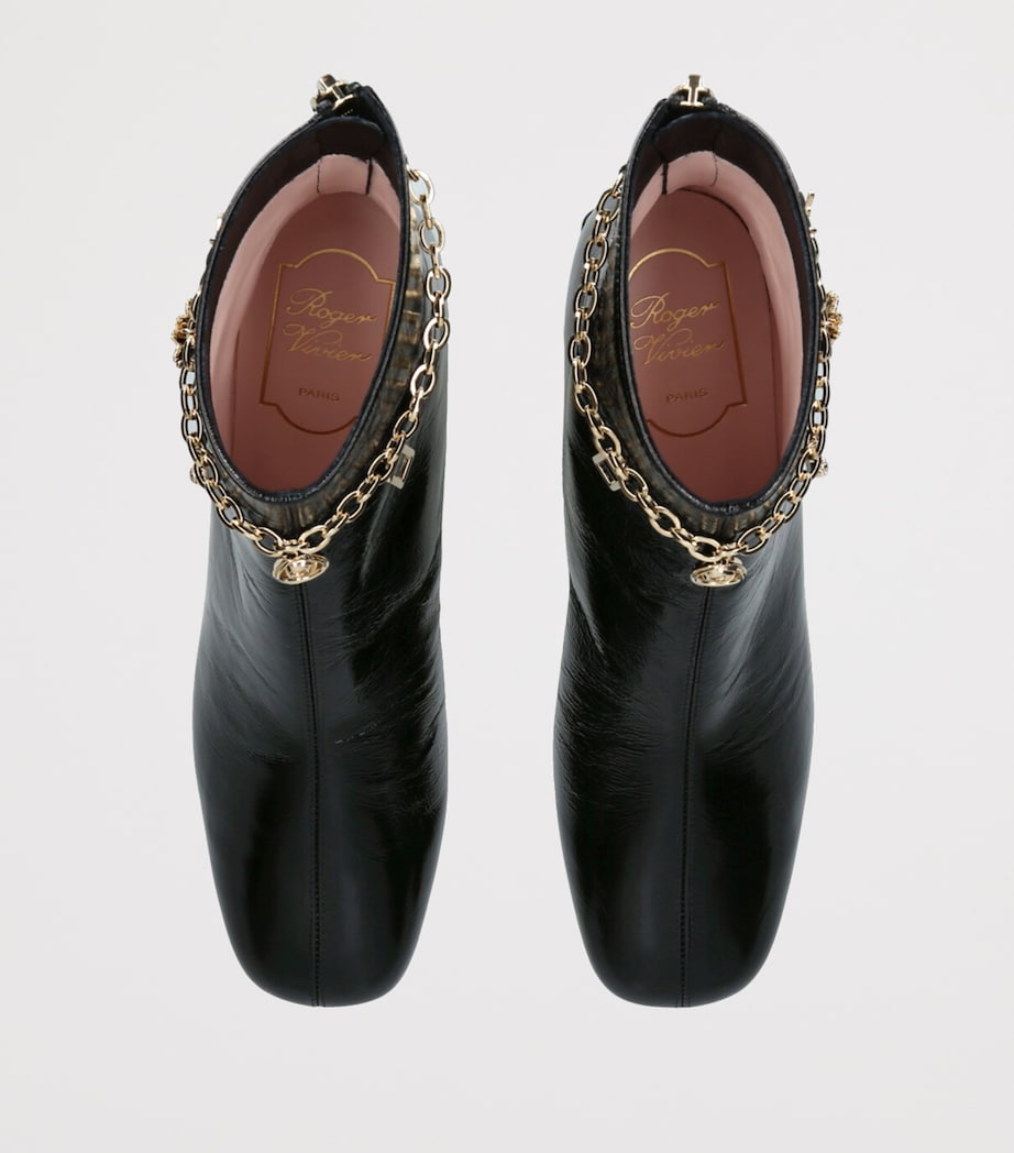 Patent Leather Trés Vivier Ankle Boots 45 BLACK Image 4