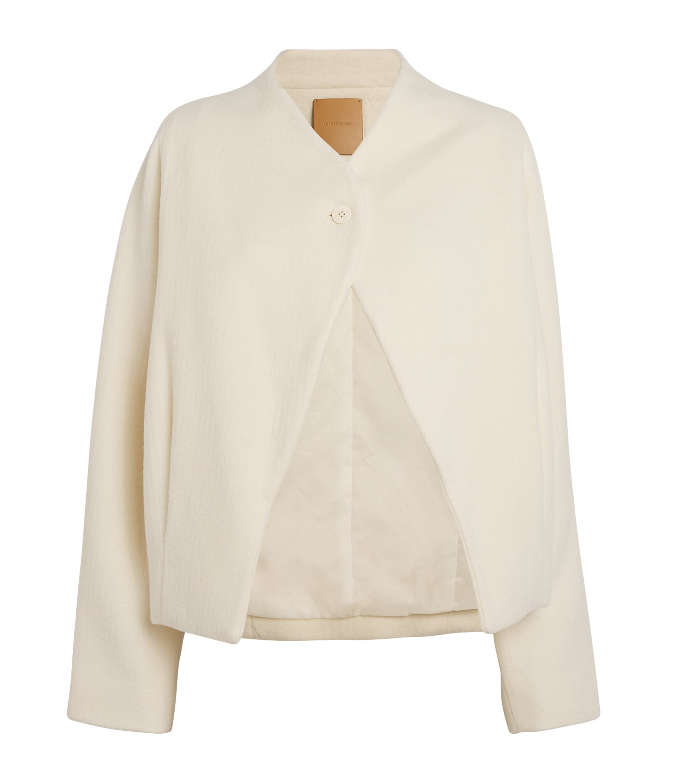 Shop Le 17 Septembre Wool-blend Coat In Ivory