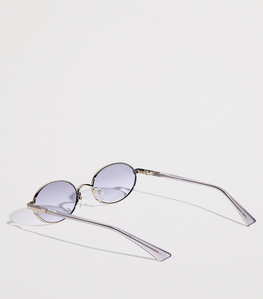Le Specs Icicle Oval Sunglasses Sil Image 3