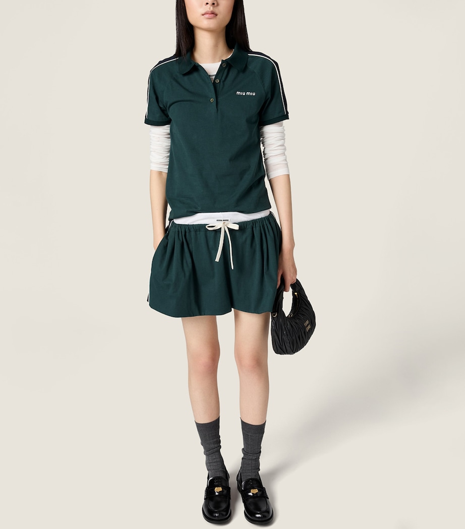 Miu Miu Womens Cotton Jersey Polo Shirt Image 6