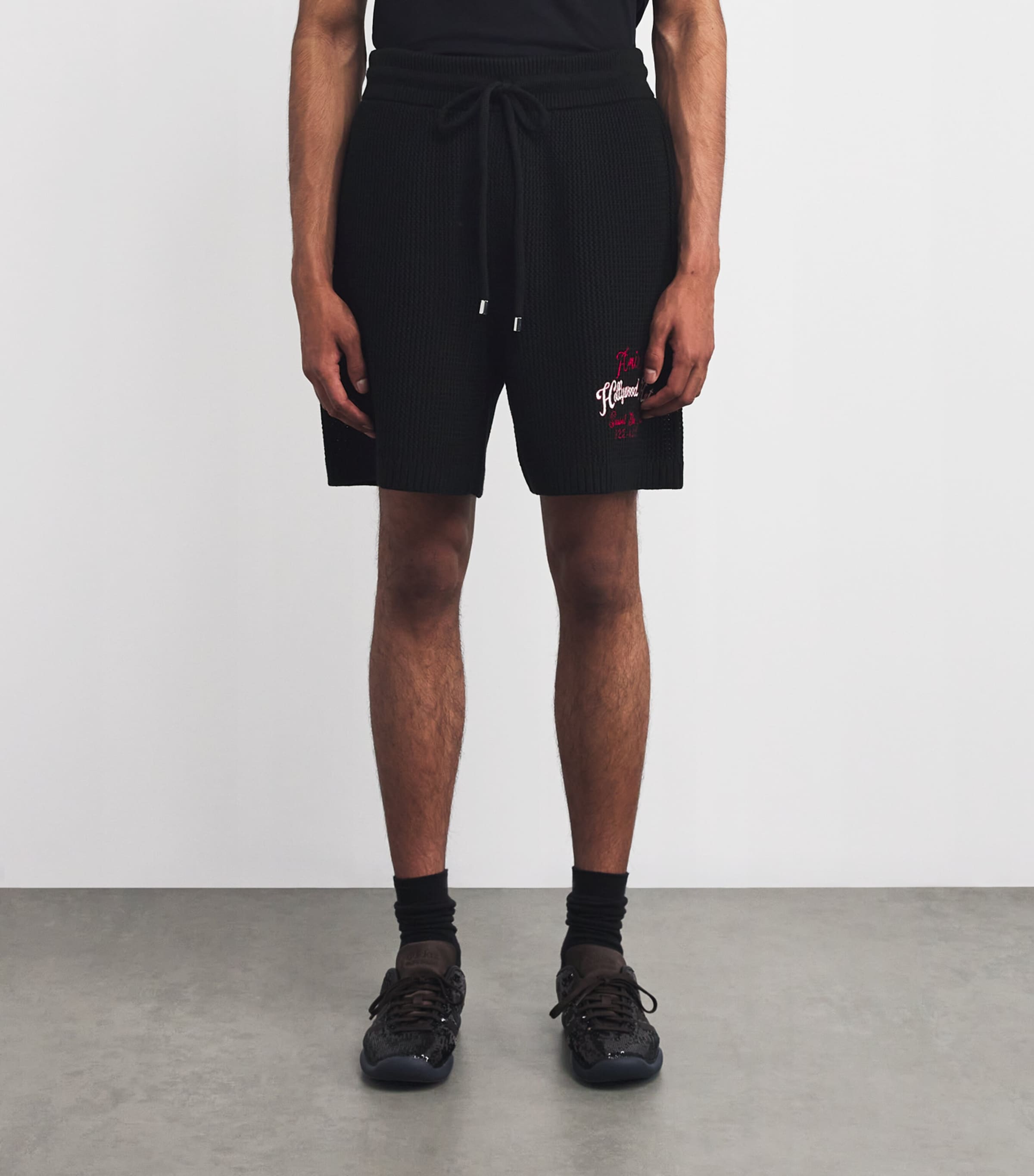 Cotton Crochet Hollywood Auto Shorts BLACK Image 3