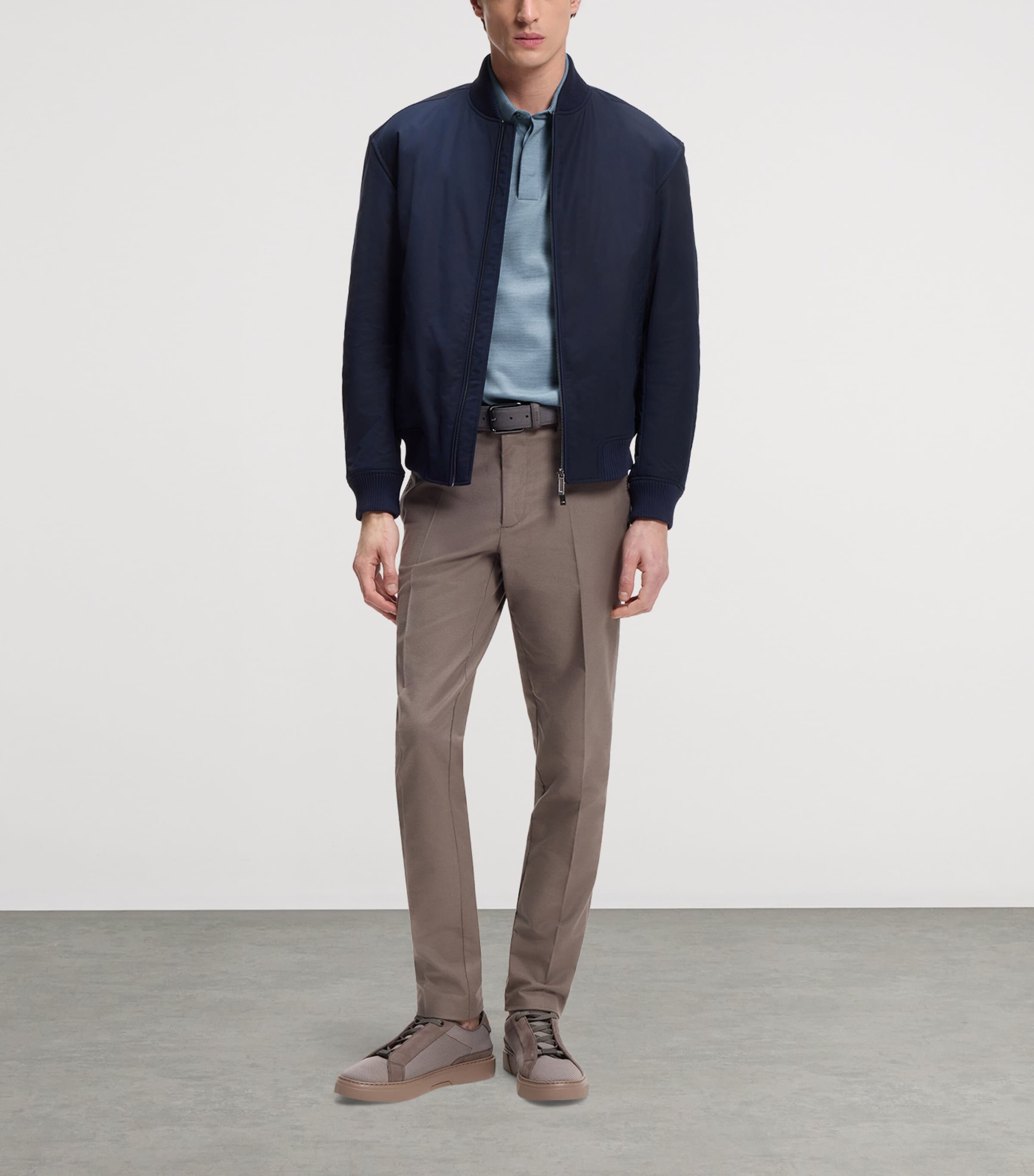 BOSS Mens x Aston Martin Cotton-Wool Polo Shirt Image 4