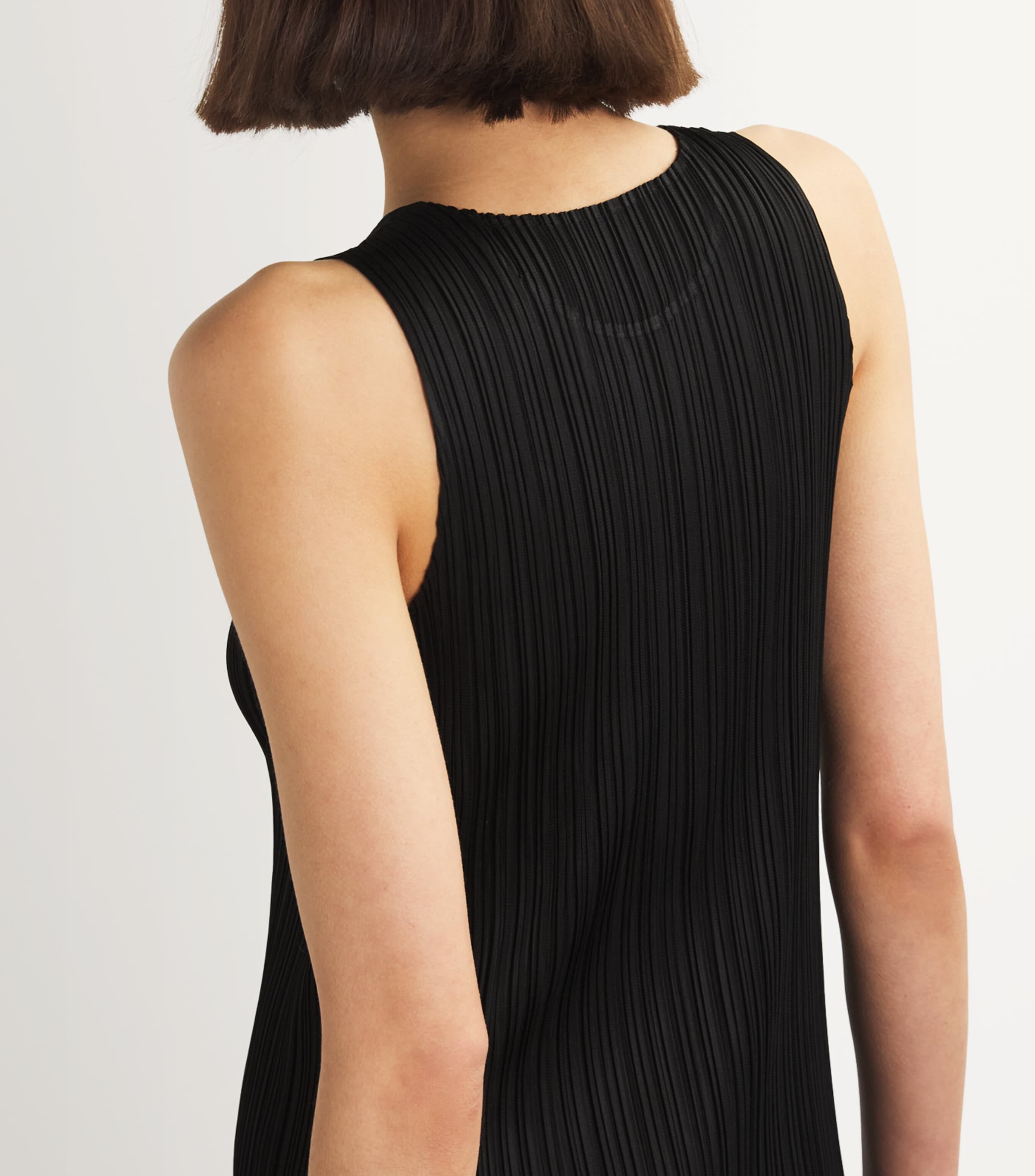 Pleats Please Issey Miyake Basics Sleeveless Maxi Dress