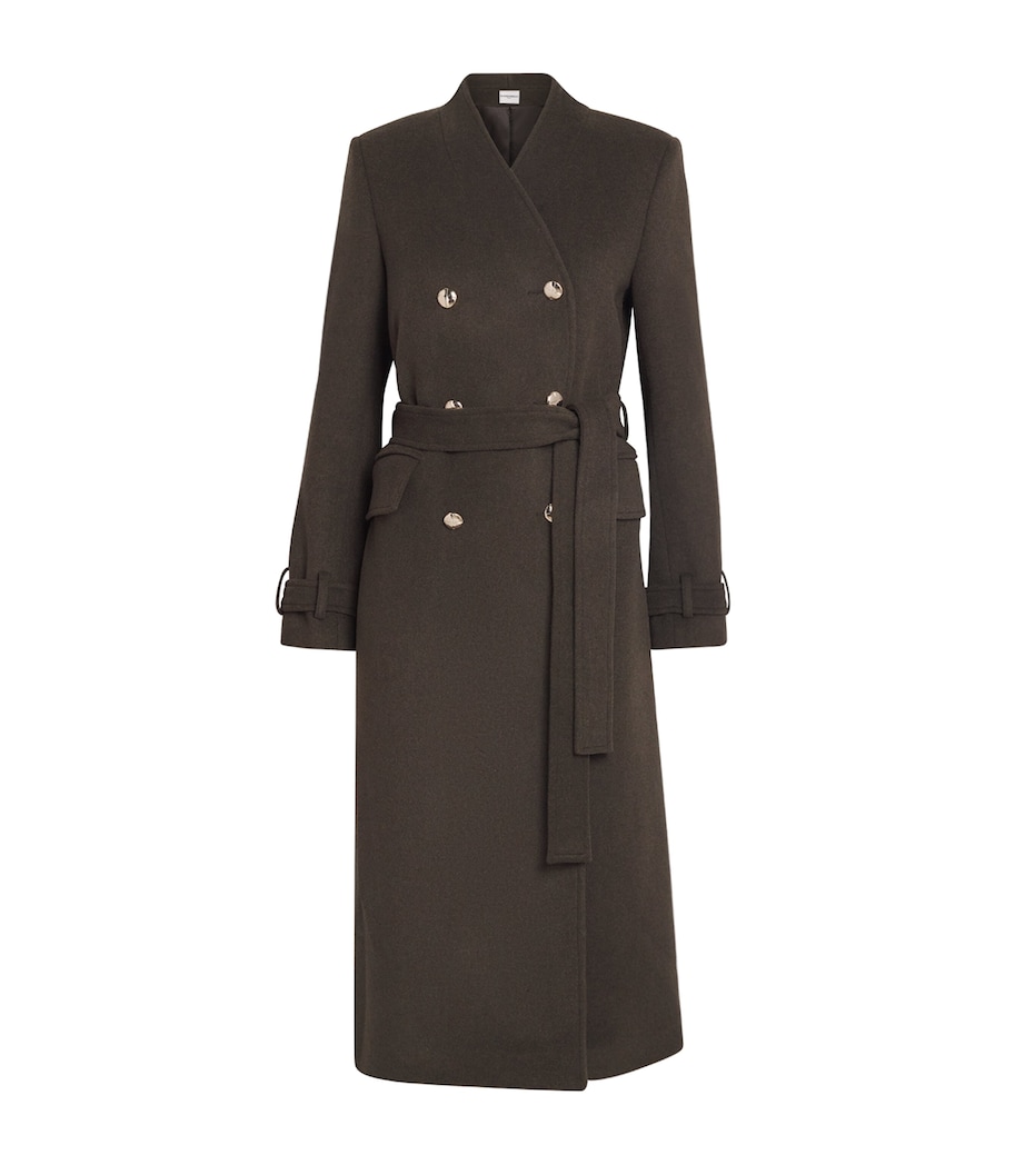 Wool-Blend Double-Breasted Coat KHAKI Image 1