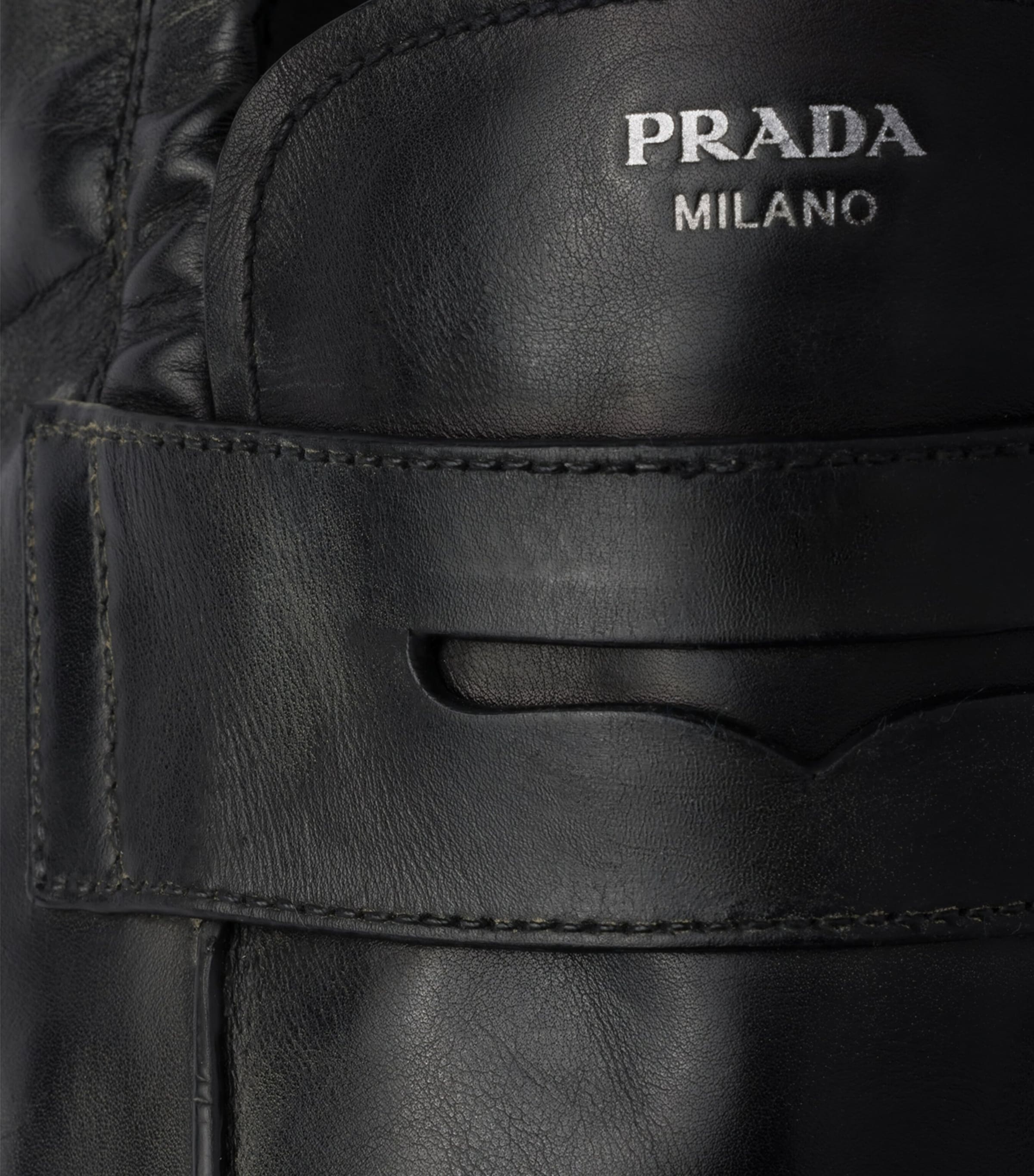 Antiqued Leather Shuffle Loafers F0002 Image 5