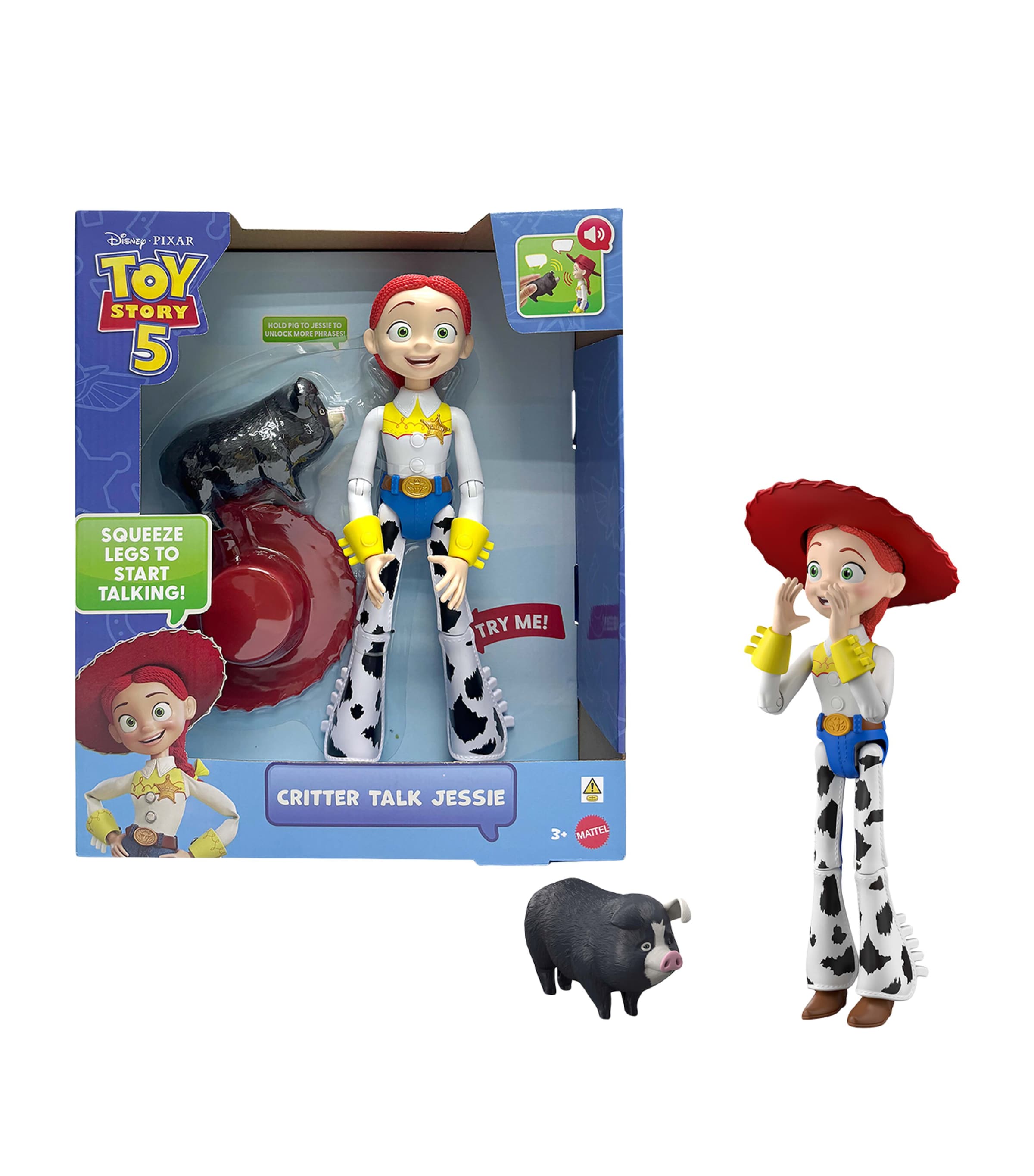 Disney Disney and Pixar Toy Story 5 Critter Talk Jessie Action Figure Toy with JD Pig (30cm) Image 3
