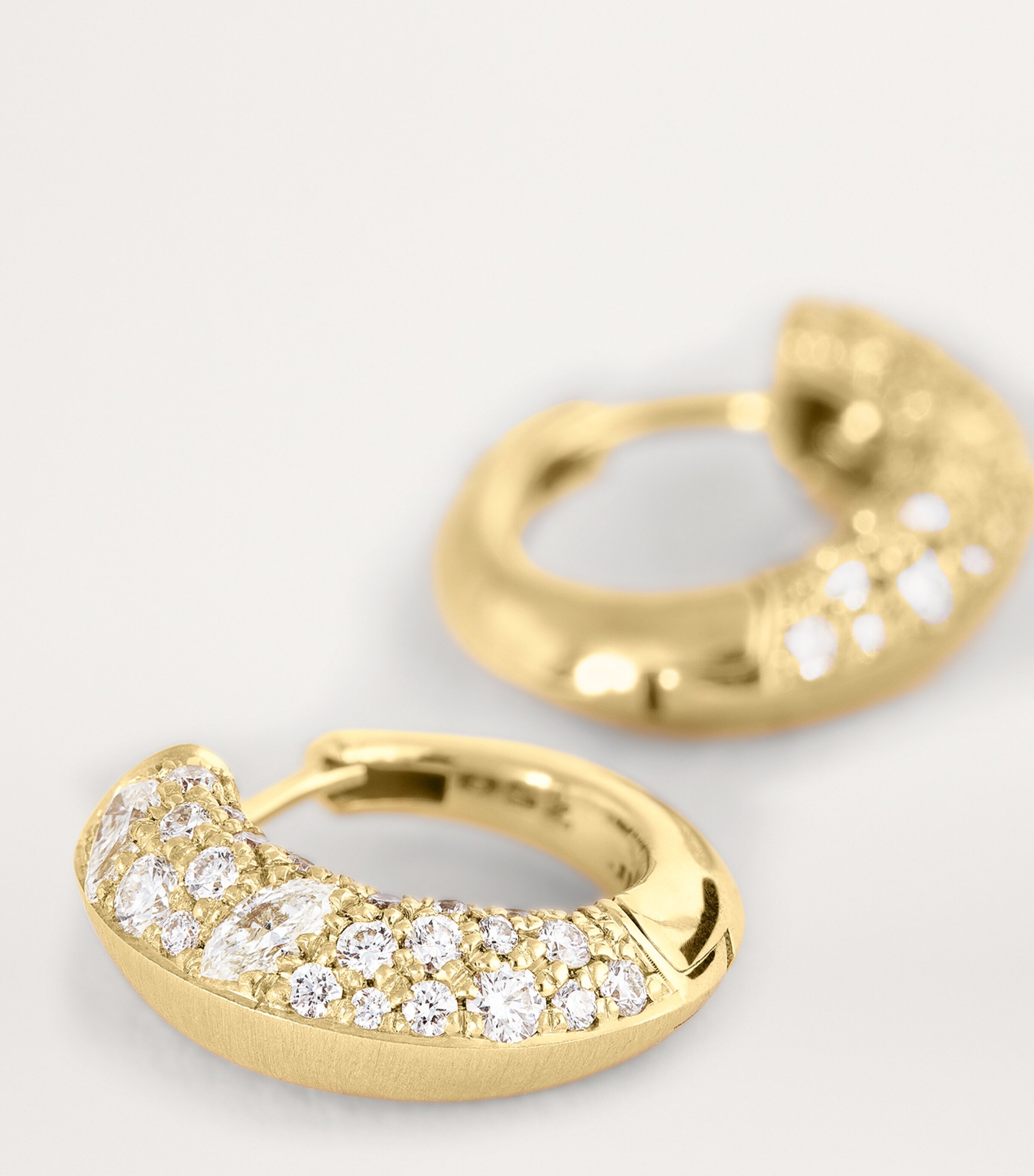 Yellow Gold and Diamond Alchemy Frankie Huggie Earrings YELLOW GOLD Image 6