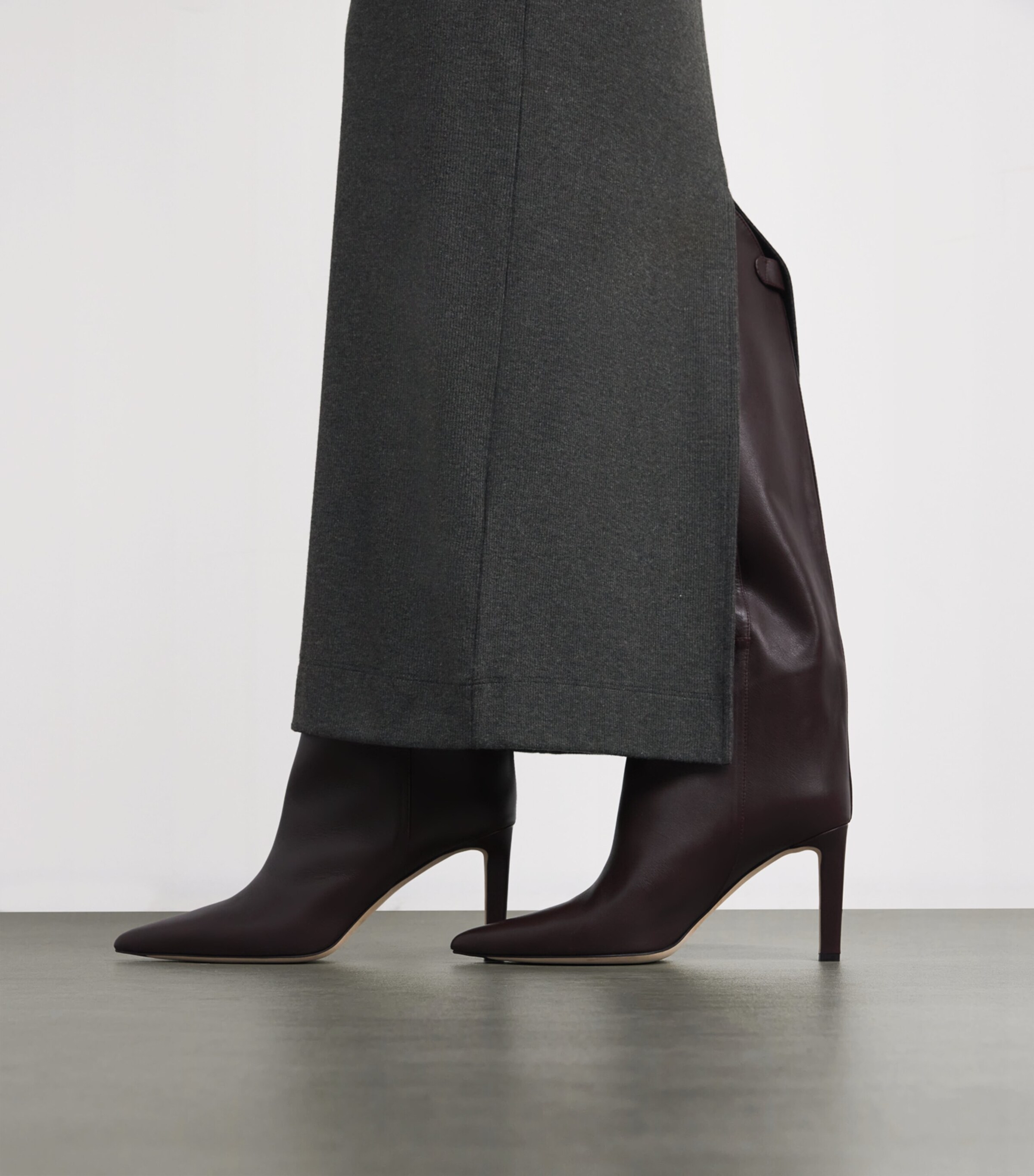 Ribbed Emma Maxi Skirt HEATHER CHARCOAL CHA Image 6