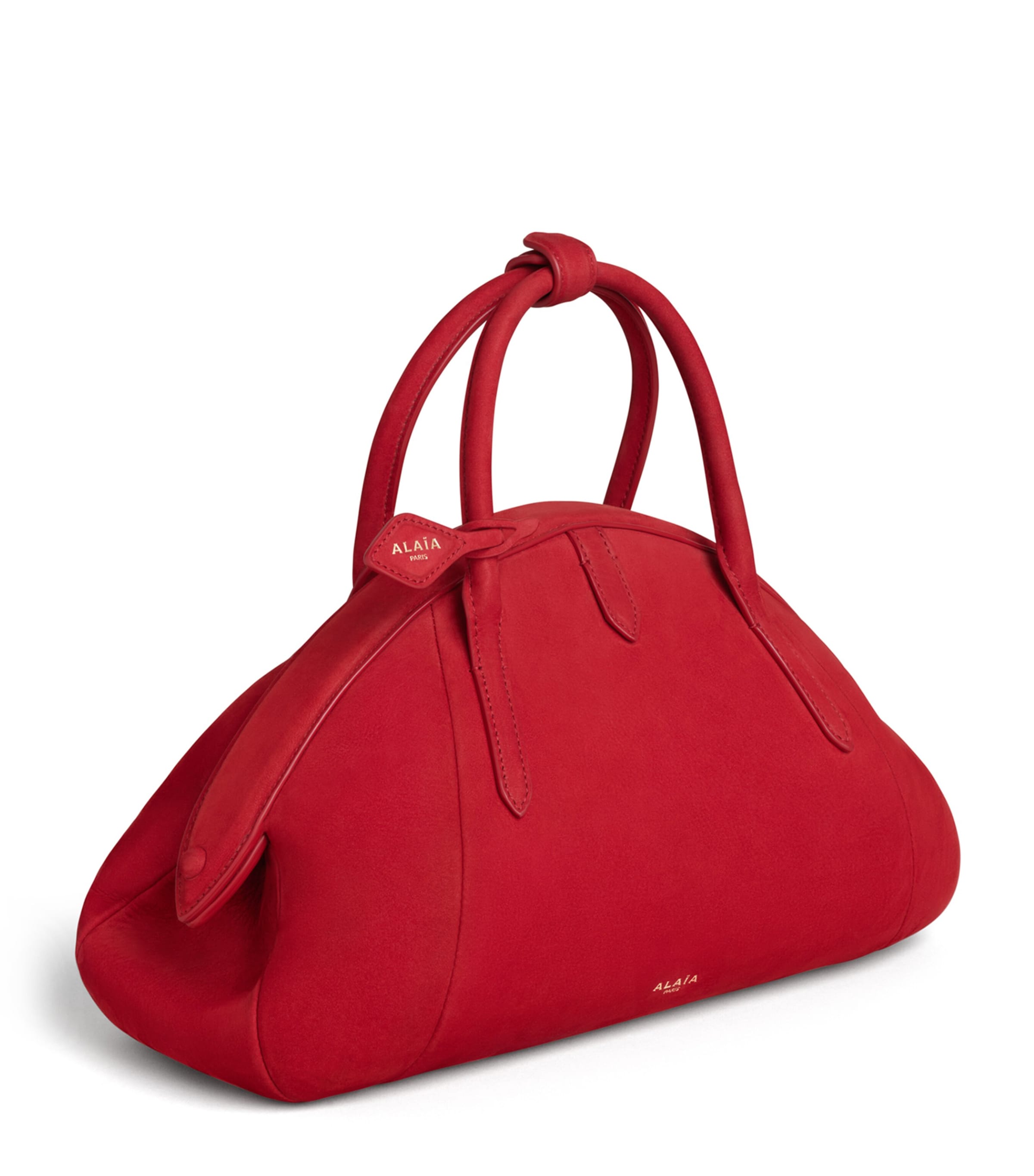 Alaïa Leather Purse Top-Handle Bag Bright Red Image 2
