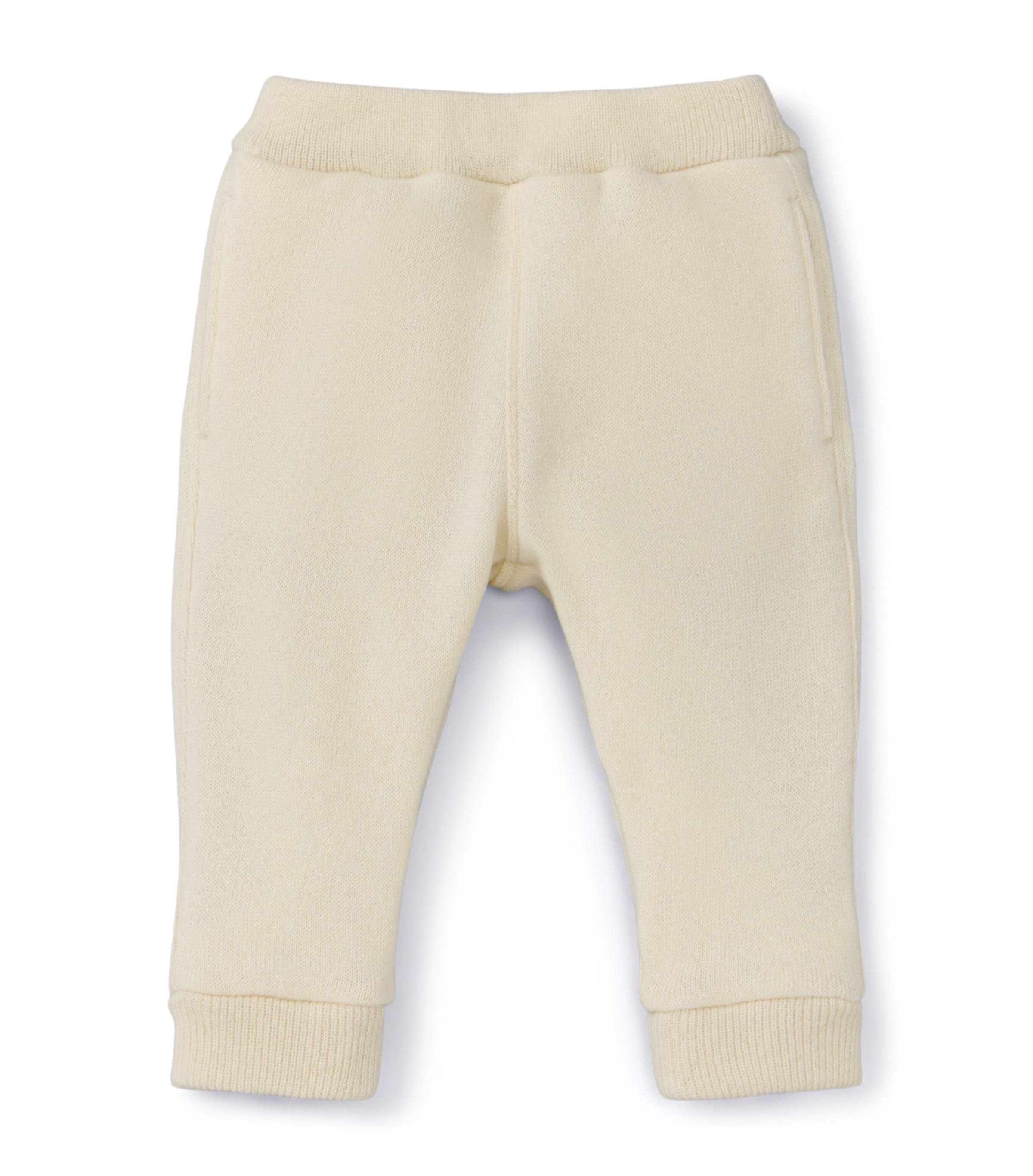 Miki House Cashmere Embroidered Trousers In Neutral