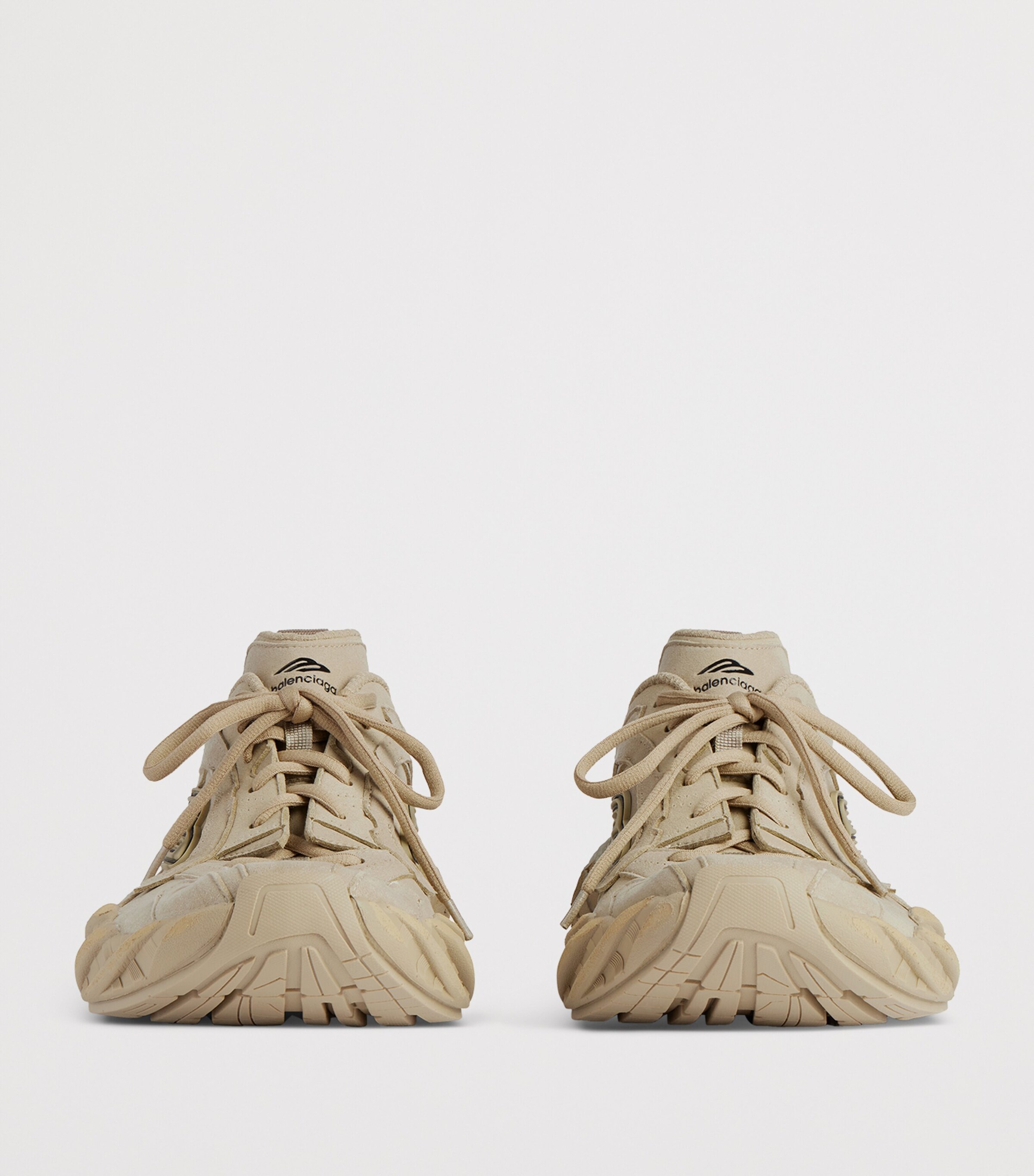 【関税&送料込】Balenciaga Beige Suede Monday Sneakers Balenciaga Suede Monday Sneakers | Harrods US
