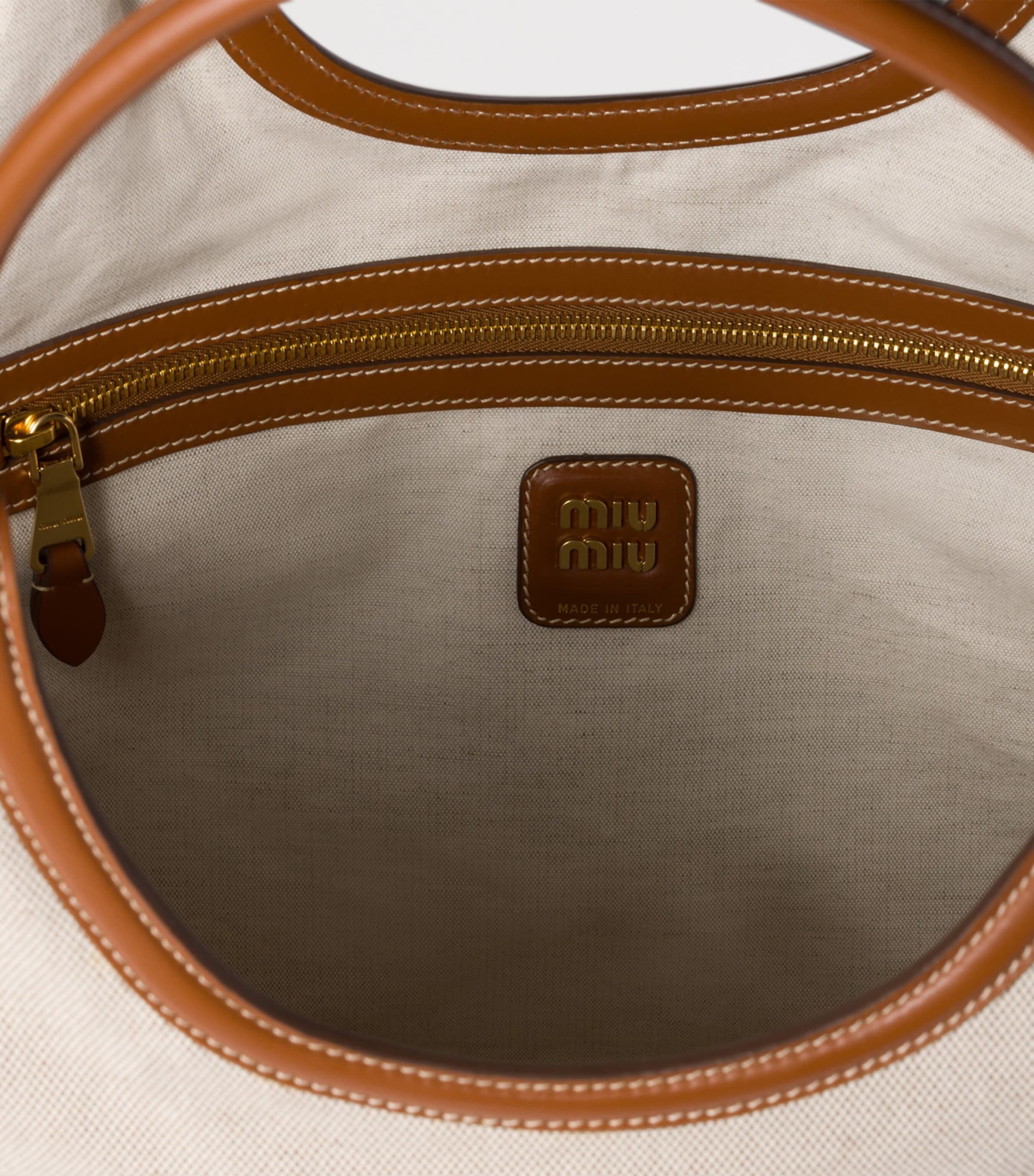 Large Canvas-Leather Ivy Tote Bag F062F Image 6