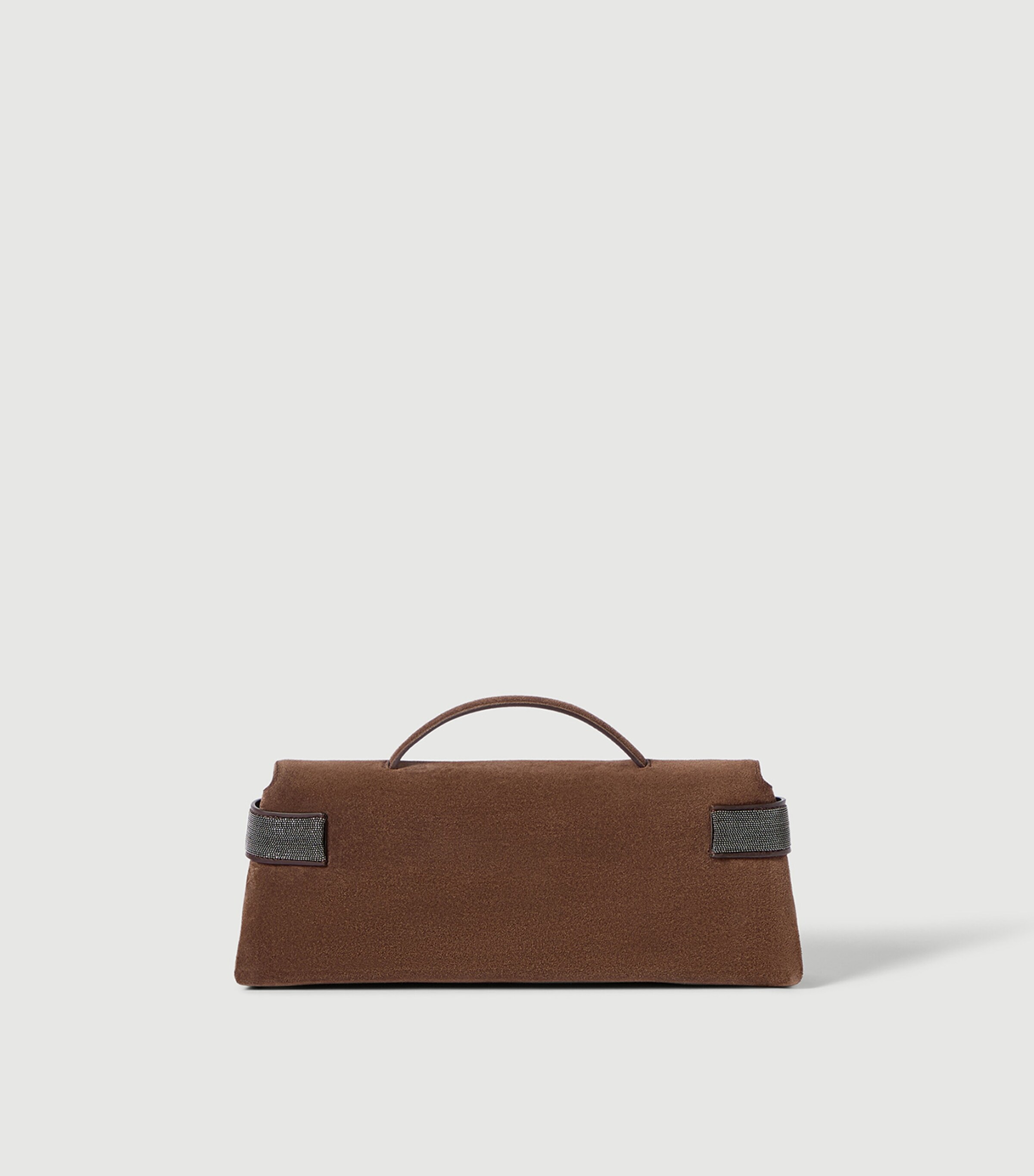 Brunello Cucinelli Suede Essence Flap Top-Handle Bag Image 4