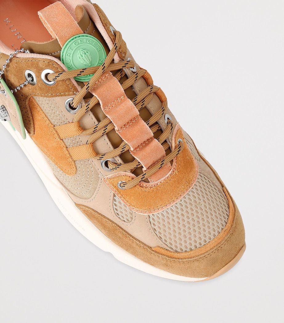Kurt Geiger London Suede Kurt Runner Sneakers Tan Comb Image 2